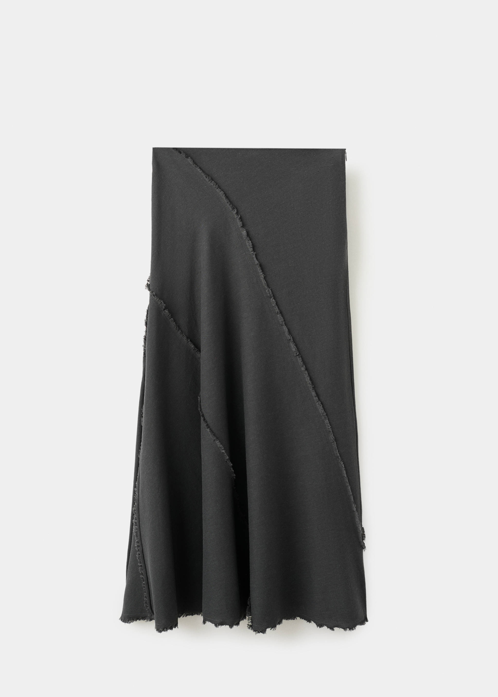 Длинная юбка с необработанными краями - Изделие без модели