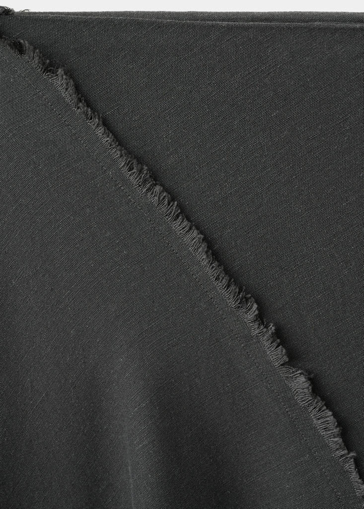 Long skirt with distressed details — Charcoal
