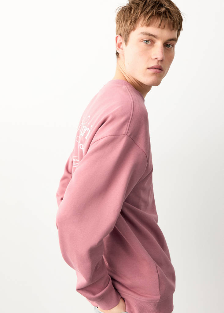 Printed cotton sweatshirt — Pink