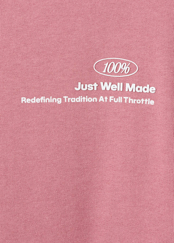 Printed cotton sweatshirt — Pink