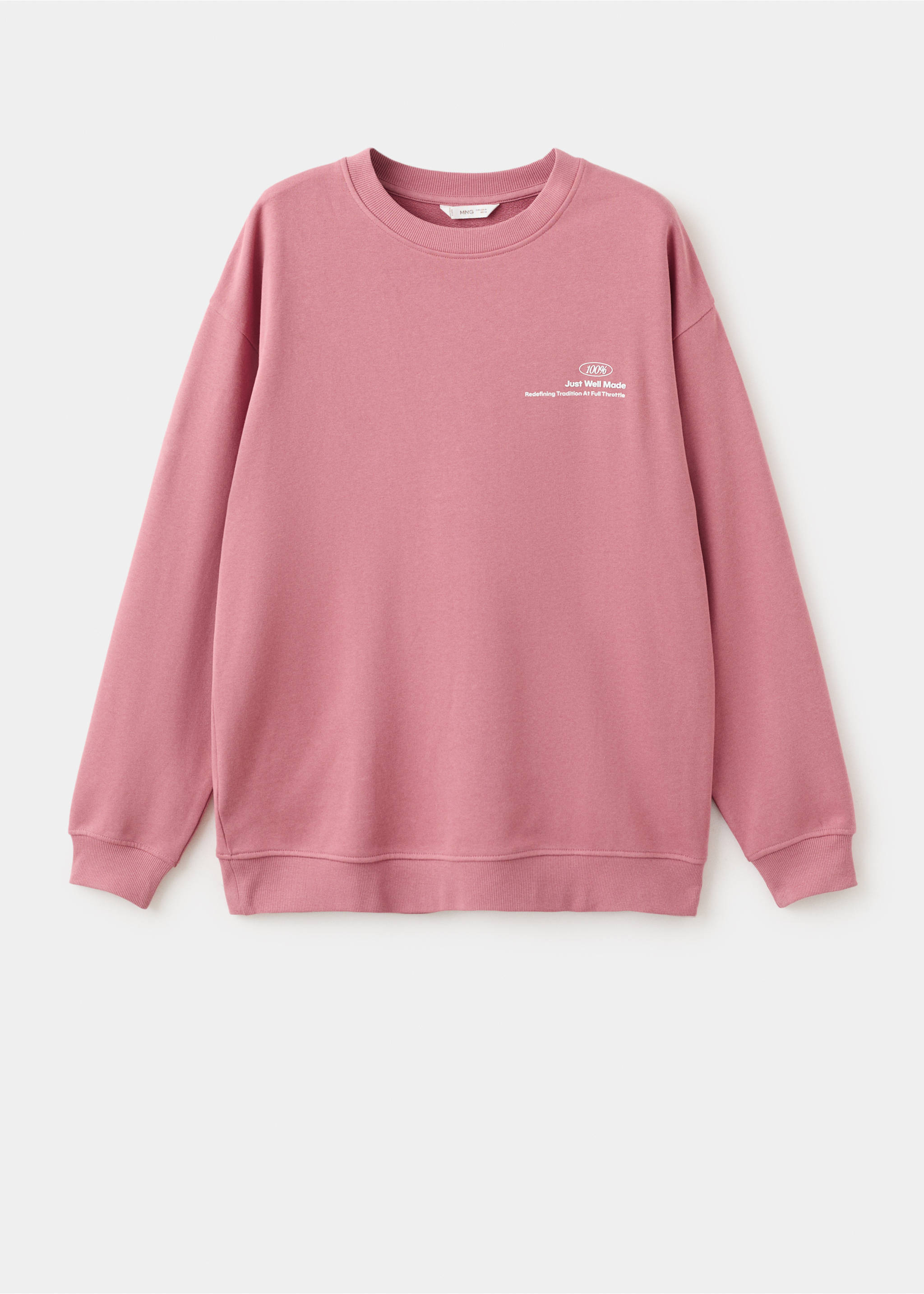 Printed cotton sweatshirt - Article without model, Pink. Ref: 27074052-00.