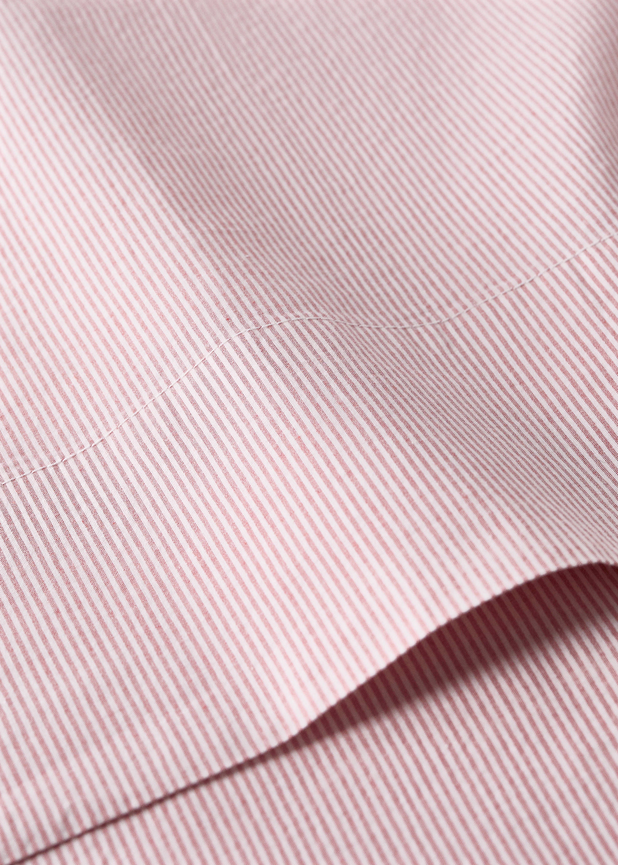 Cot bed top sheet fine striped yarn-dyed cotton - Details of the article 1