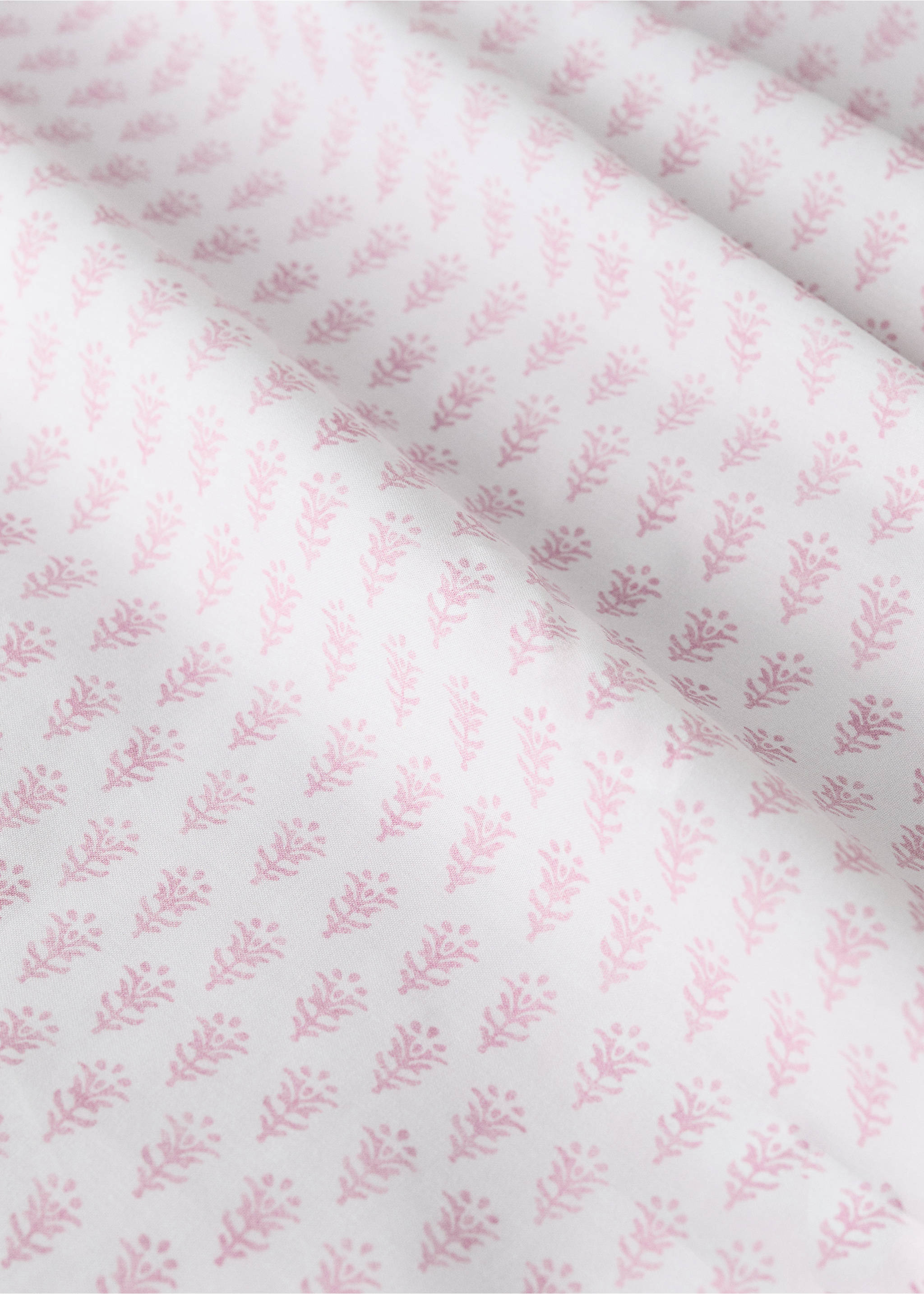 Children's percale cotton duvet cover mini flower 90 cm bed - Details of the article 2, Pink. Ref: 27074057-00.