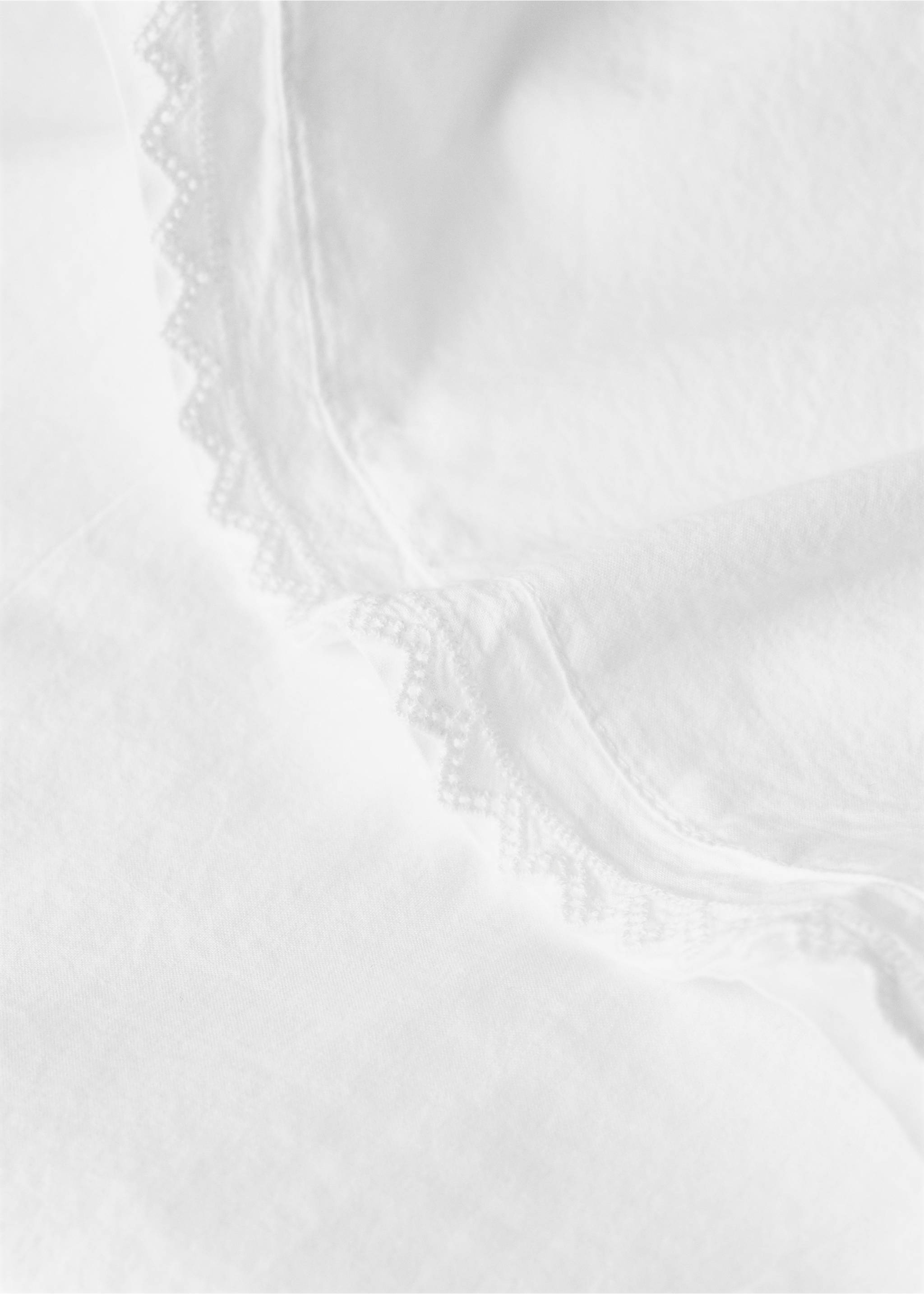 Children's top sheet percale garment-washed Bed 90 cm - Details of the article 1, White. Ref: 27074063-00.