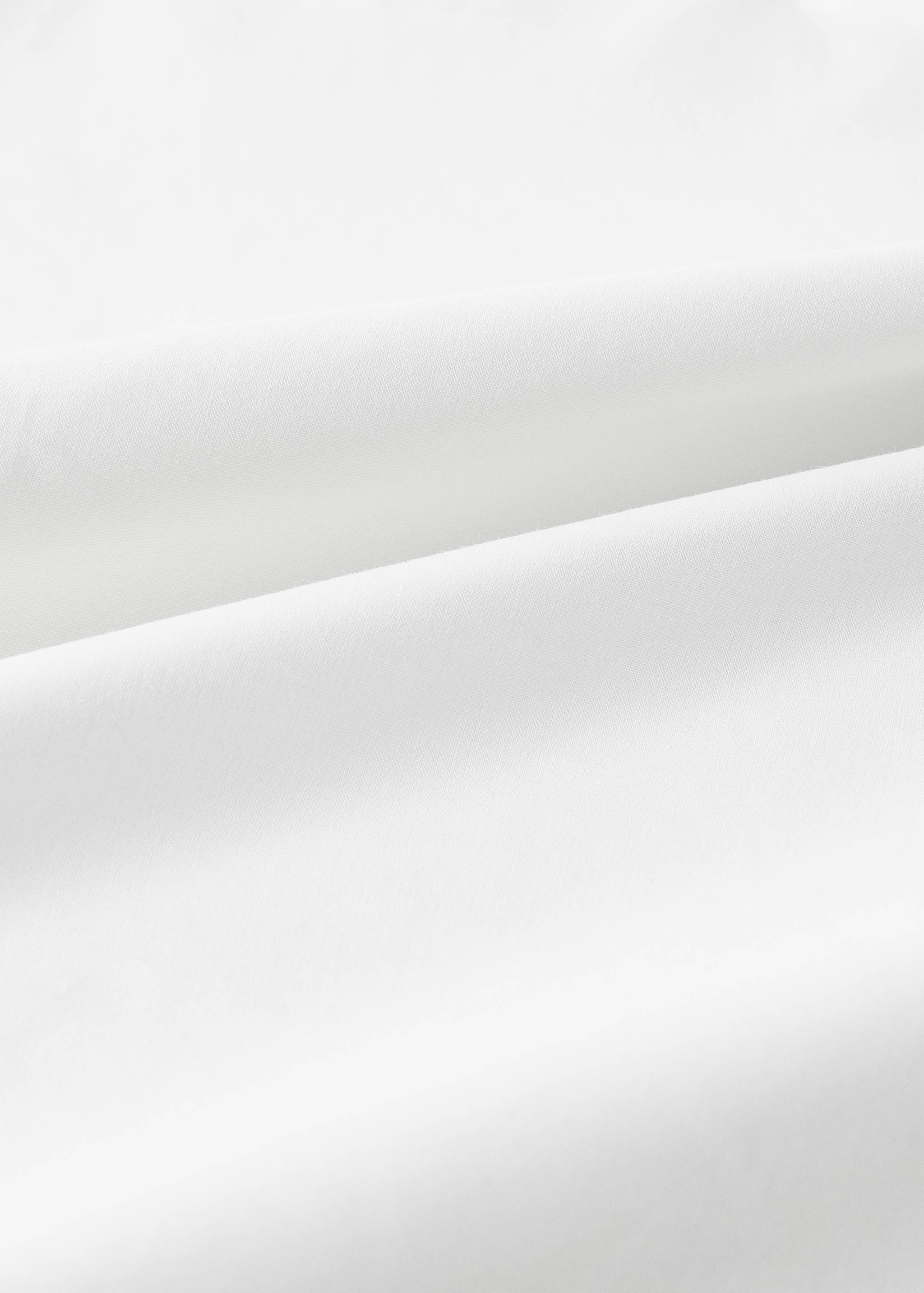 Cot bed top sheet in cotton percale with contrasting piping - Details of the article 2