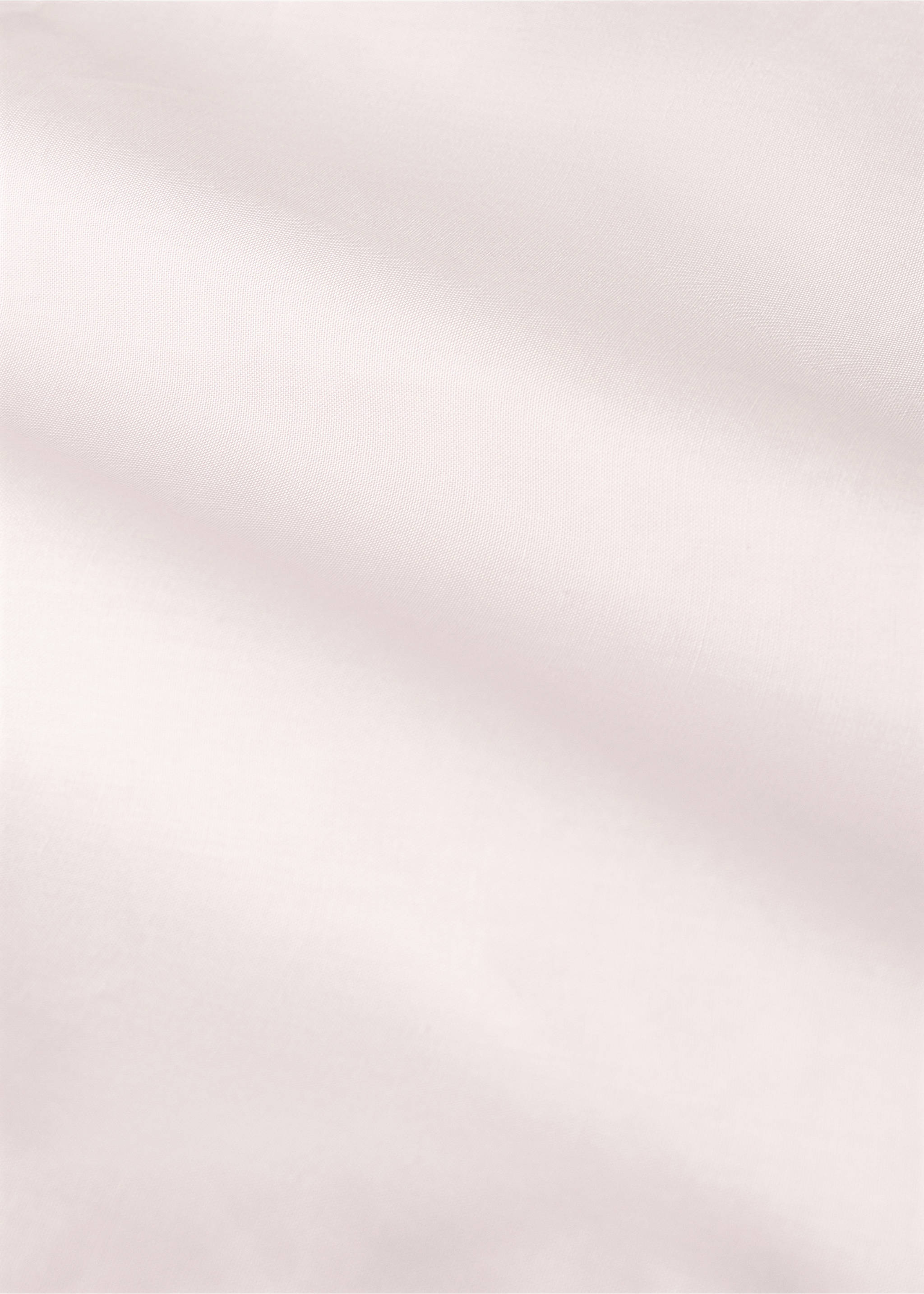 Cot bed top sheet in cotton percale with contrasting piping - Details of the article 2, Light/Pastel Purple. Ref: 27074064-00.