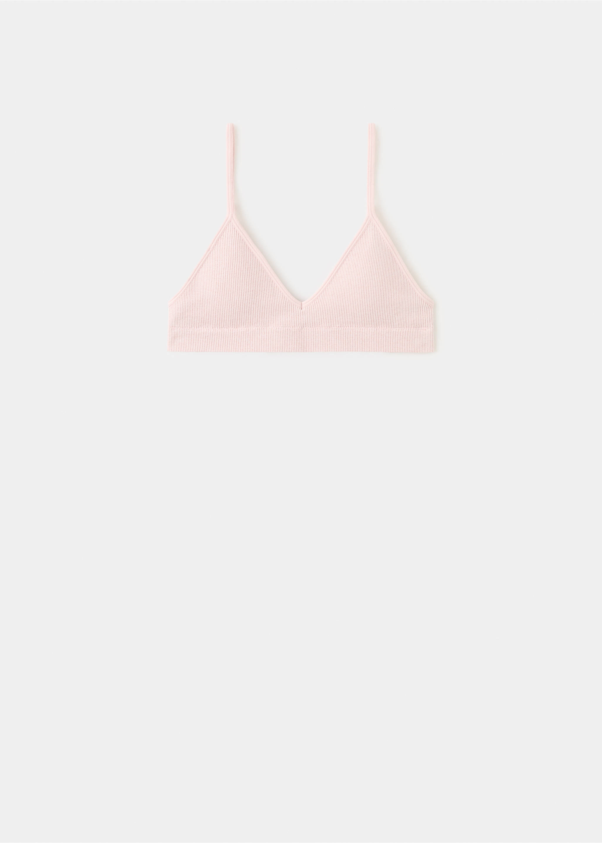 Essential triangle bra - Article without model, Pastel Pink. Ref: 27074067-00.