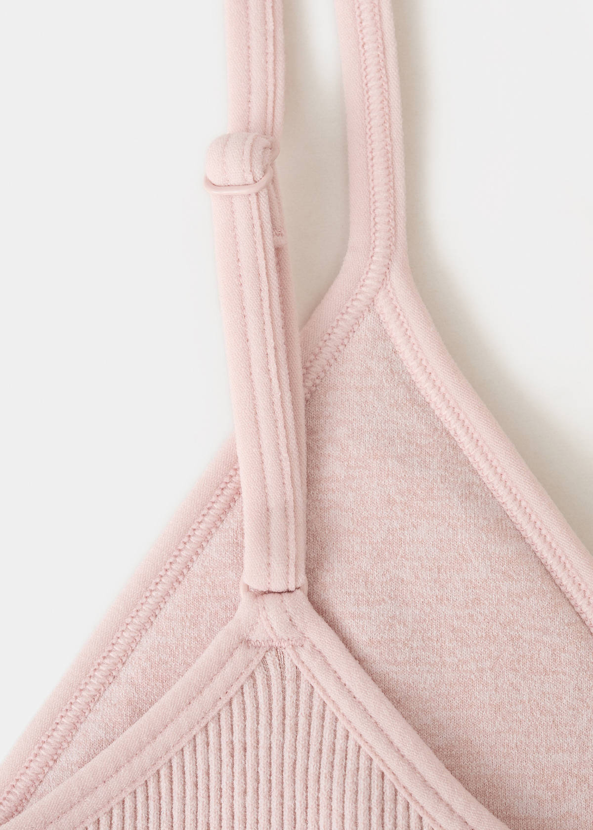 Essential triangle bra — Pastel Pink