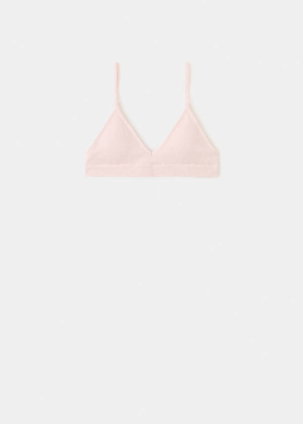 Essential triangle bra — Pastel Pink