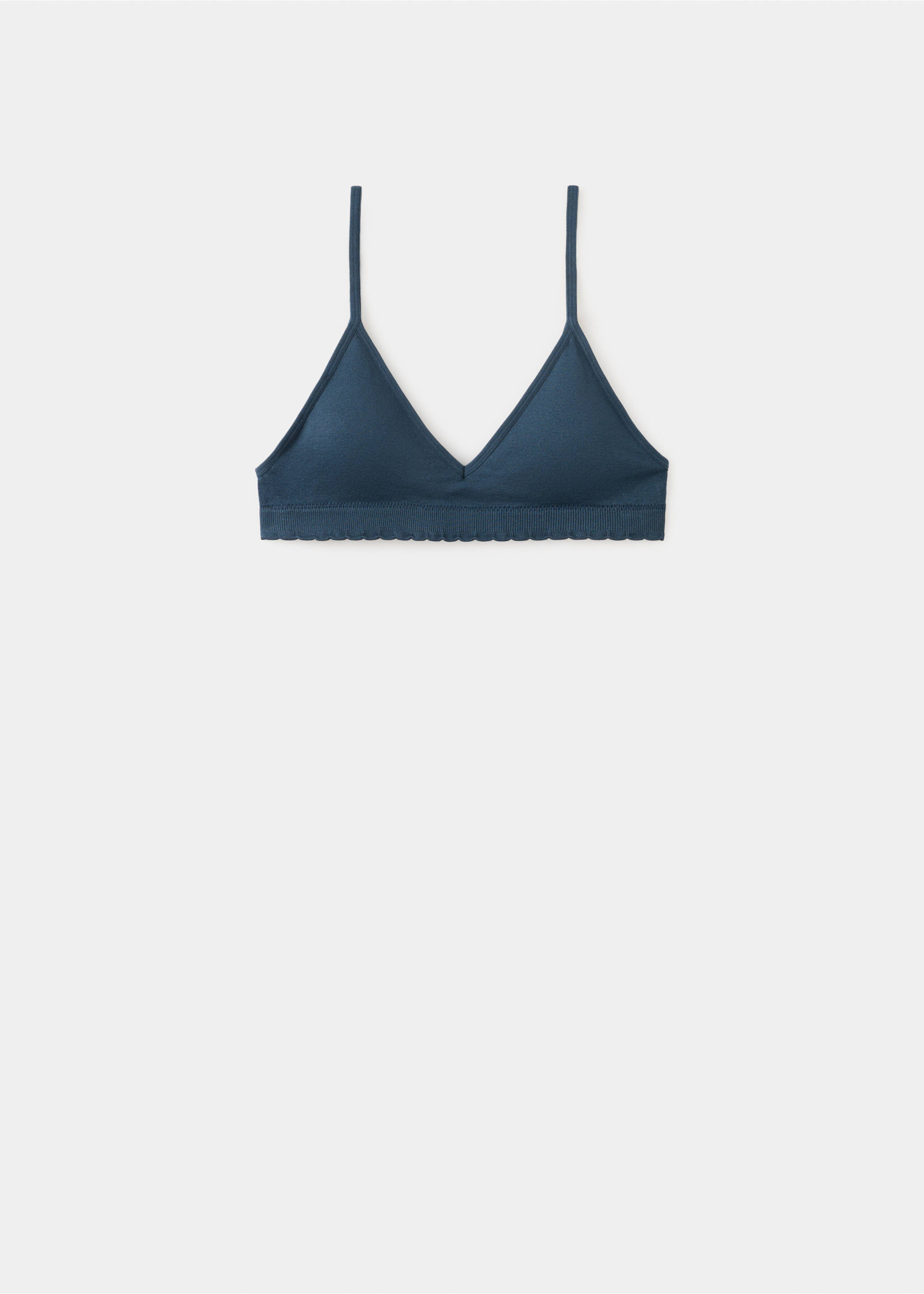 Essential triangle bra - Article without model, Navy. Ref: 27074068-00.