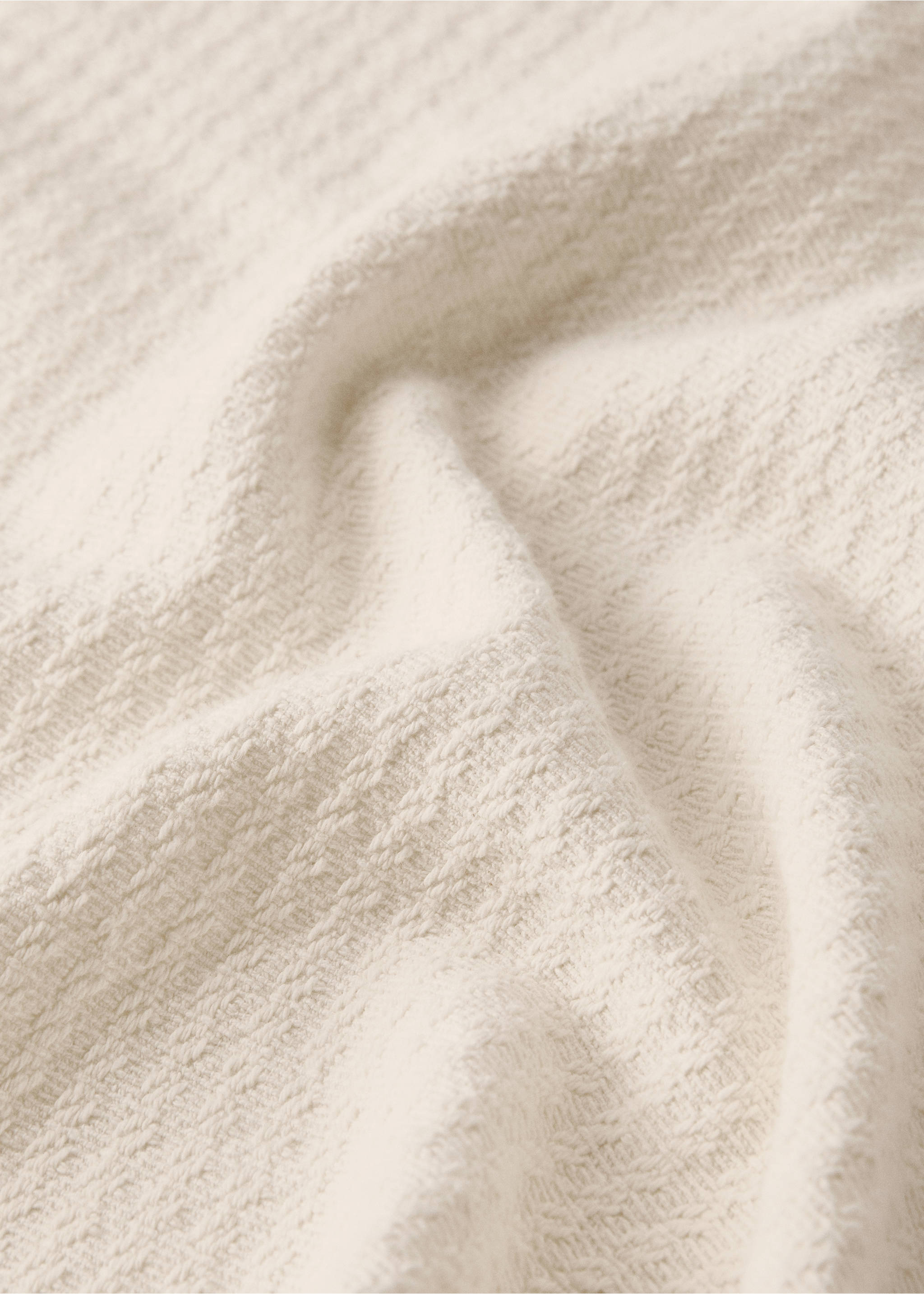 Jacquard cotton children’s bedspread with ruffle for 90 cm bed - Details of the article 1, Off White. Ref: 27074070-00.