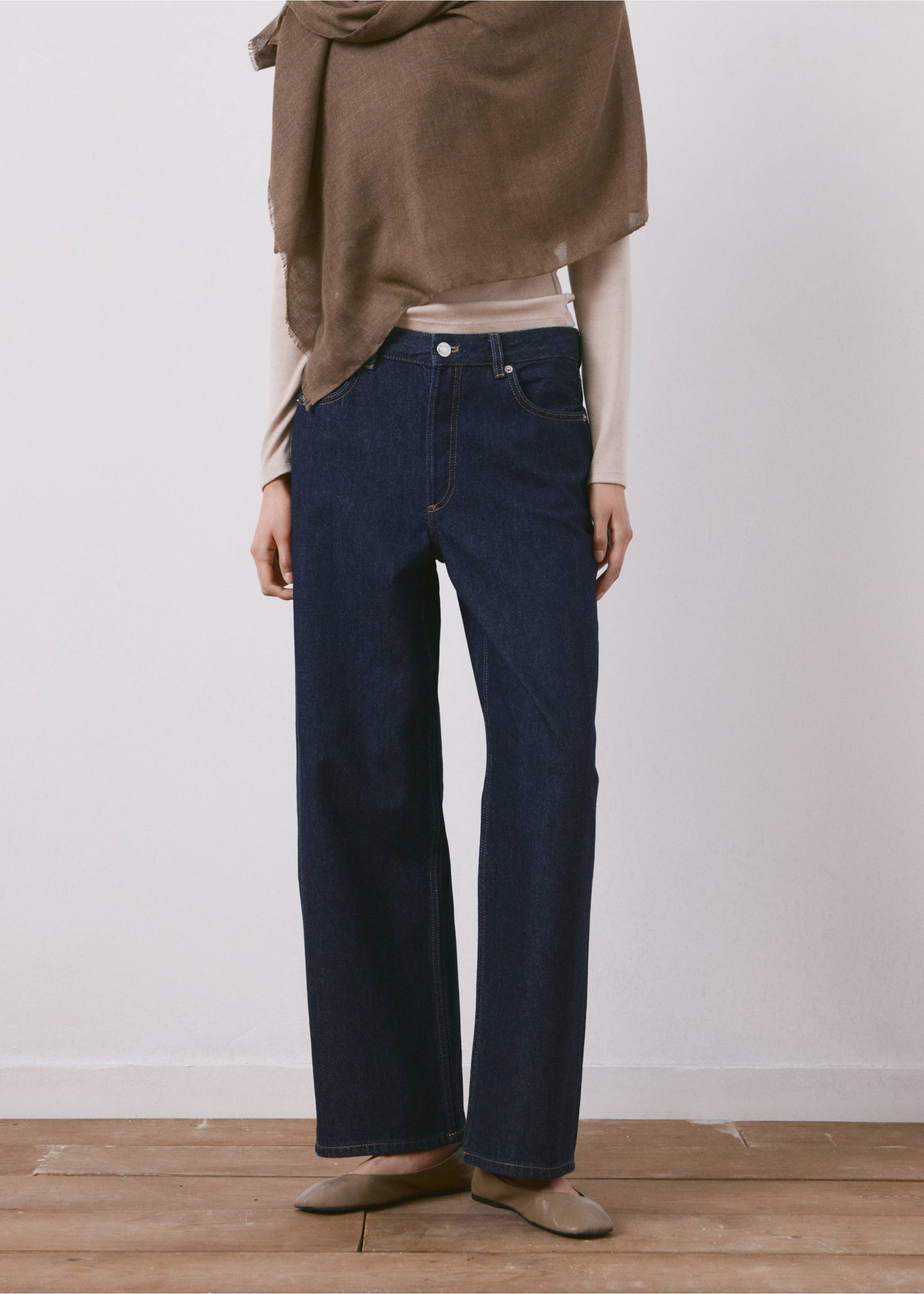 Straight low-waist jeans - Medium plane, Open Blue. Ref: 27074072-00.