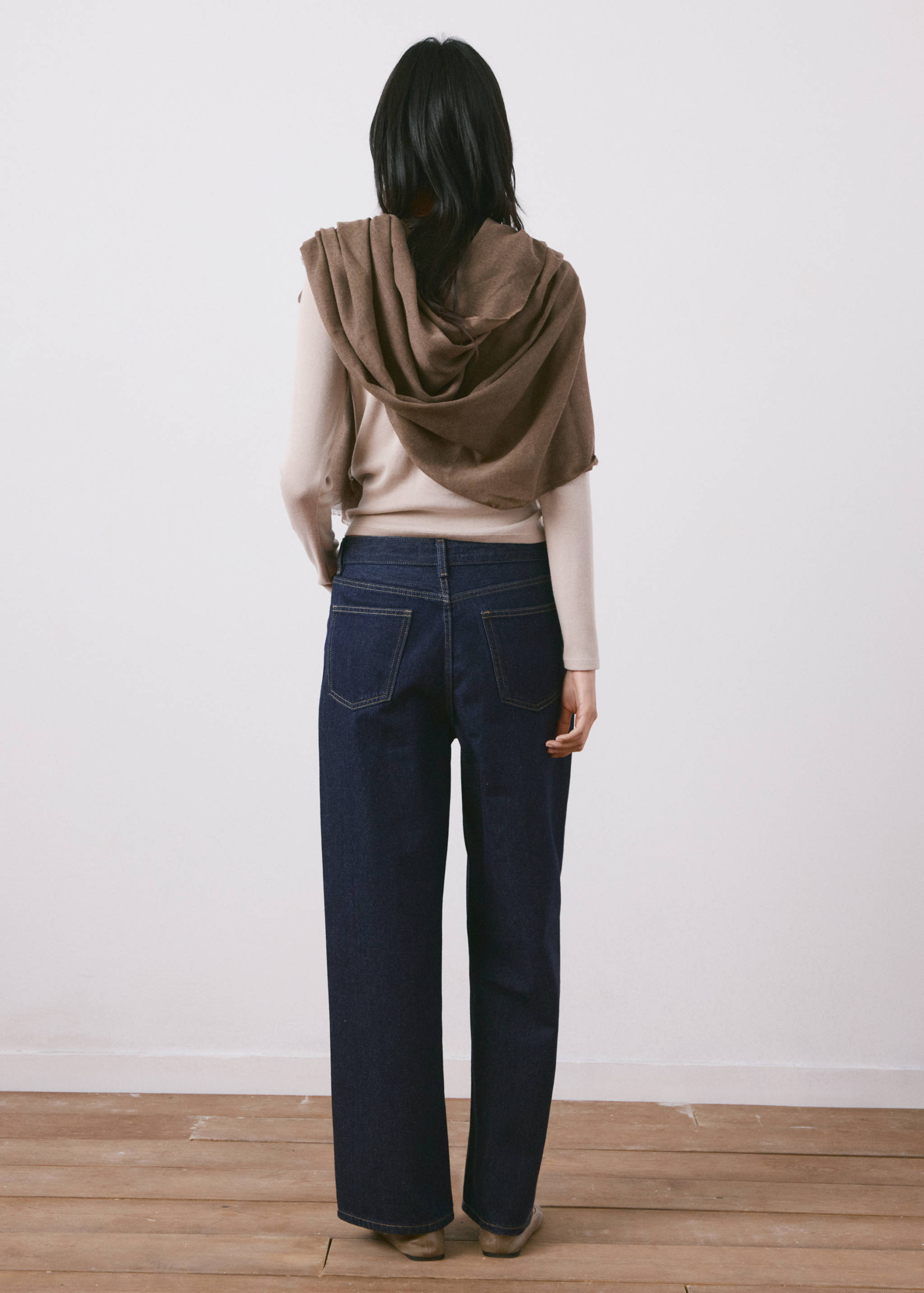 直筒低腰牛仔裤 - null