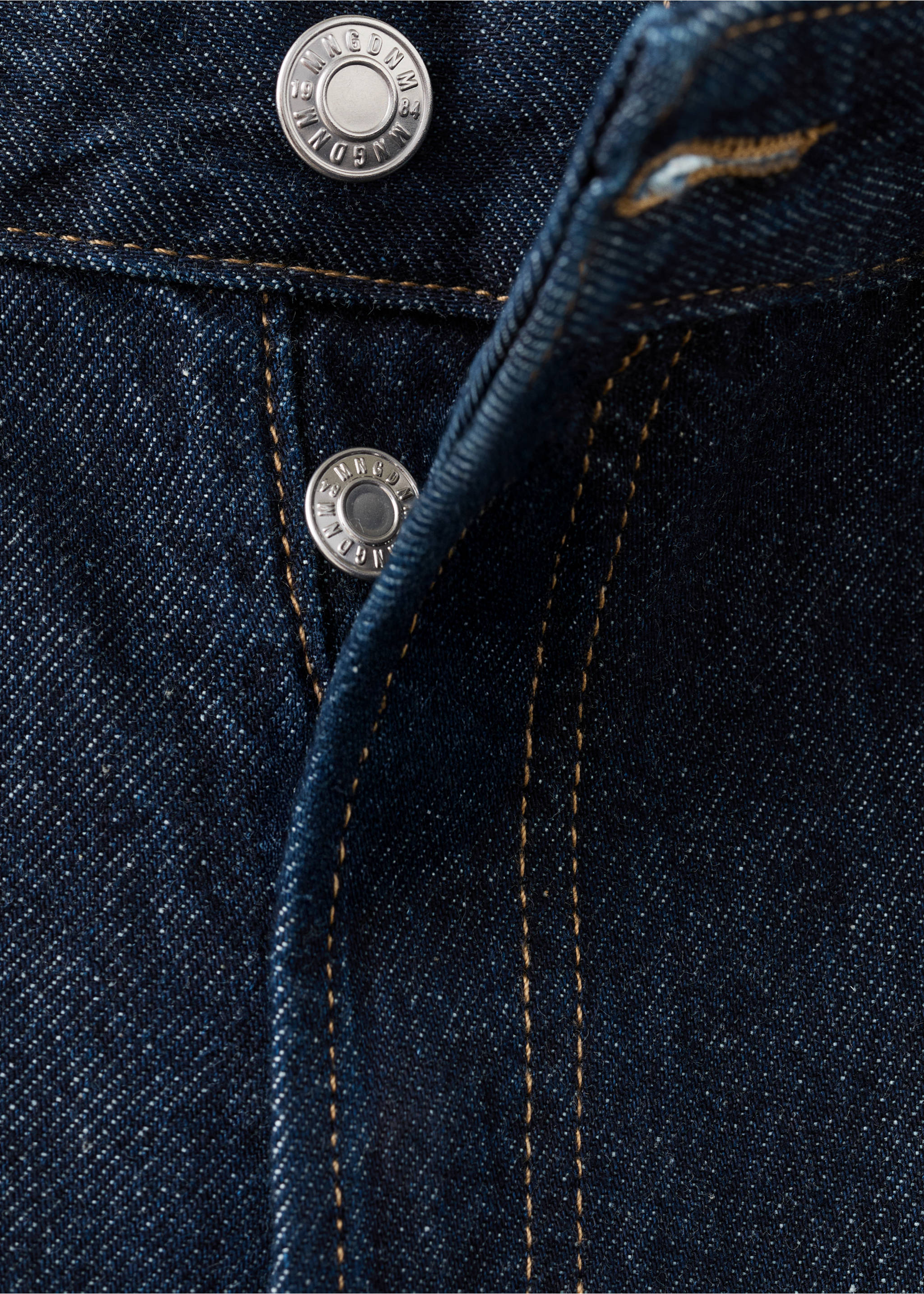Straight low-waist jeans - Details of the article 8, Open Blue. Ref: 27074072-00.