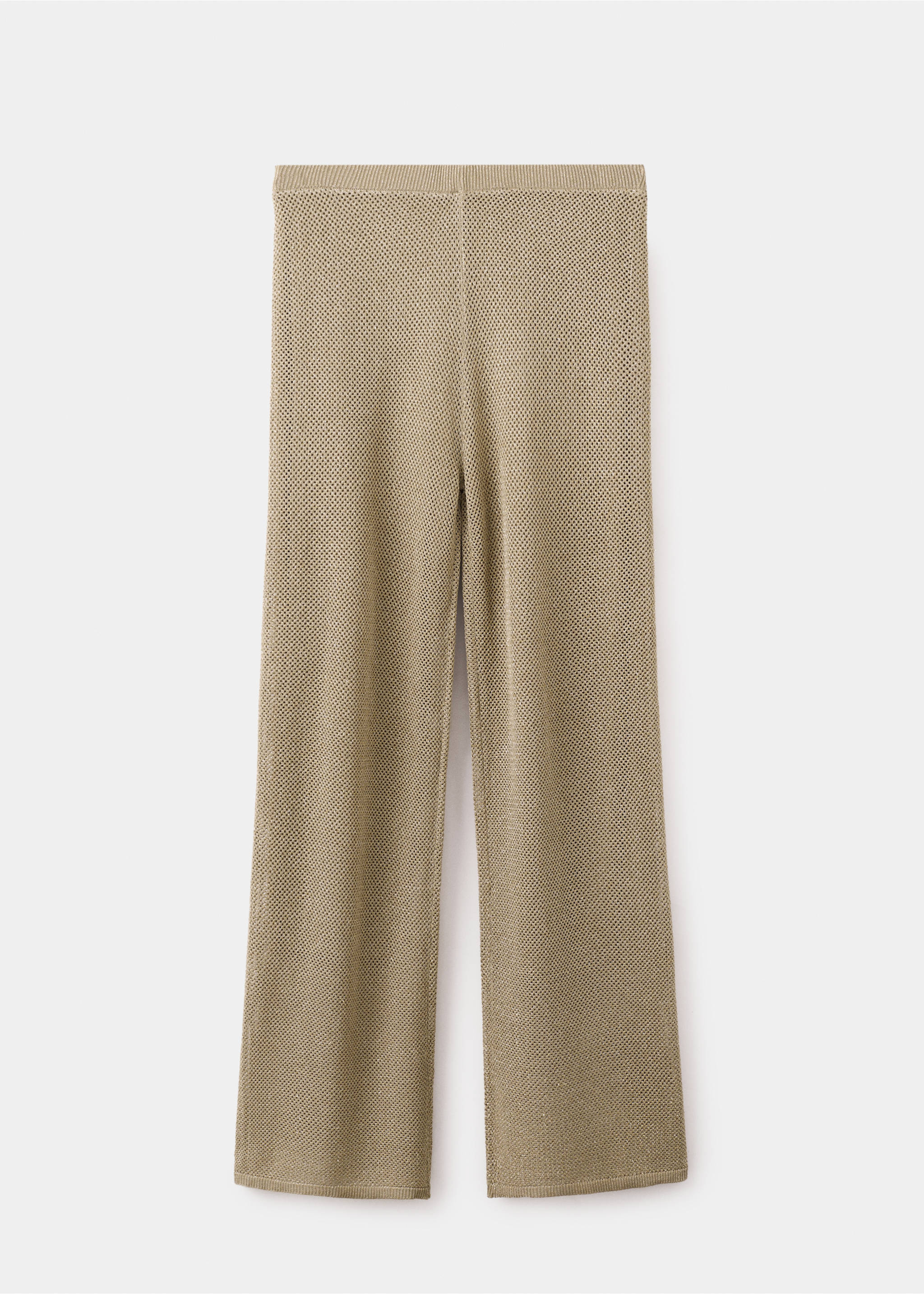 Knit trousers with mid-rise - Article without model, Gold. Ref: 27074074-00.
