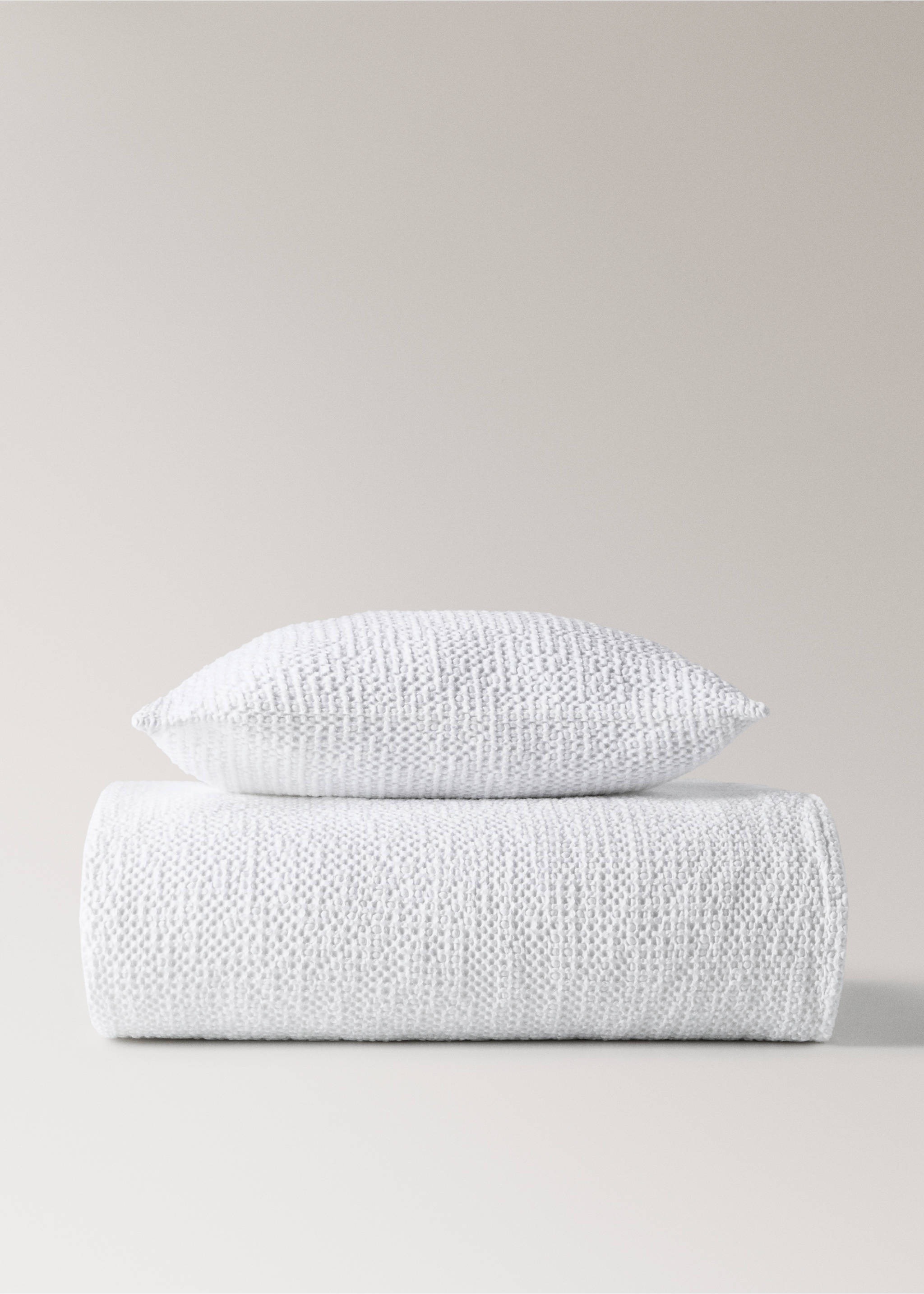 Trapunta bambino cotone garment-dyed waffle letto 90/105 cm - Dettaglio dell'articolo 4, Bianco. Ref: 27074076-00.