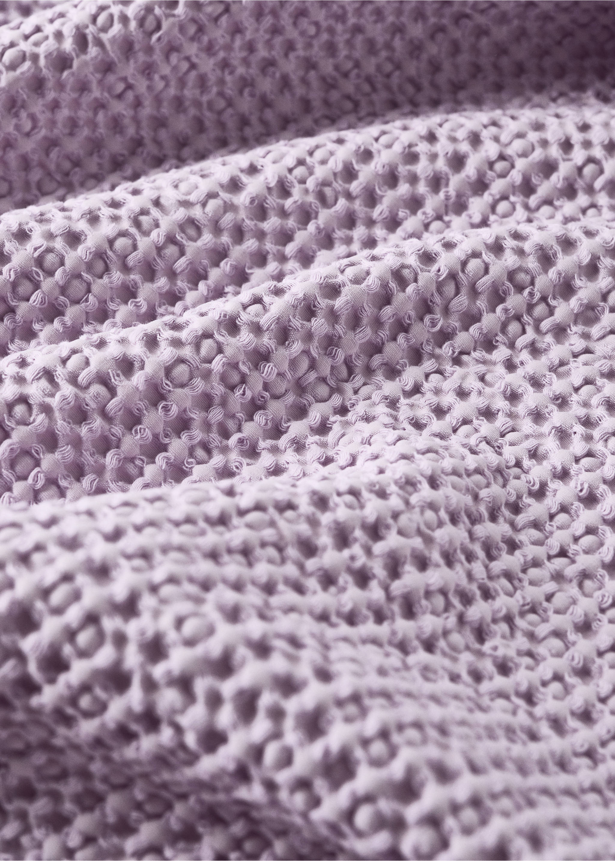 Conxa infantil cotó garment-dyed waffle llit 90/105 cm - Detall de l'article 1, Morat clar/pastel. Ref: 27074076-00.