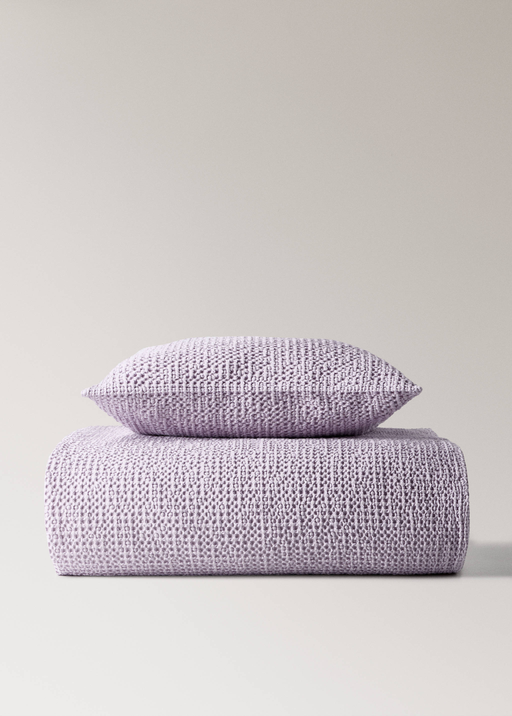 Cotton waffle garment-dyed bedspread for 90/105 cm bed - Details of the article 4