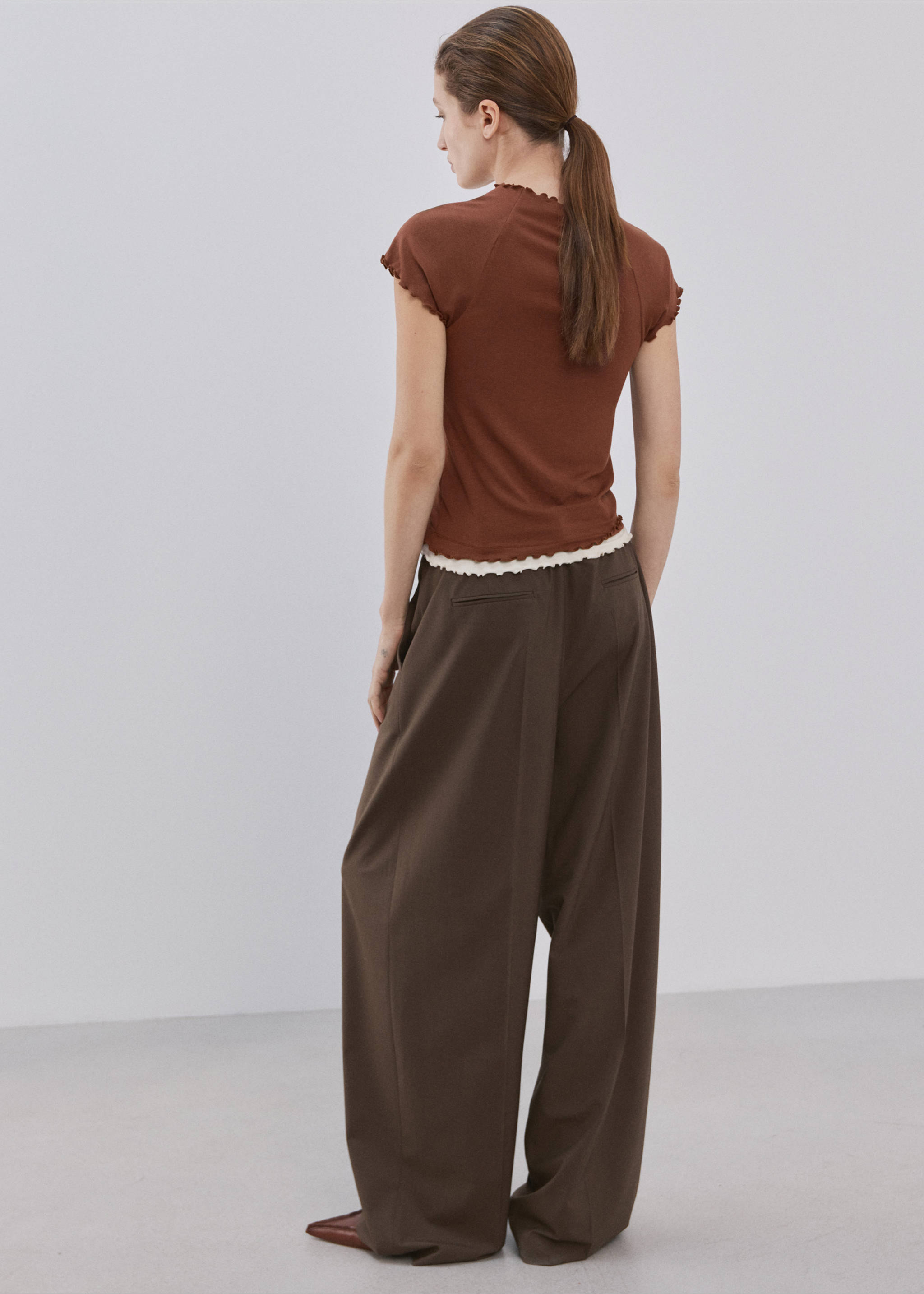 Camiseta combinada - Reverso del artículo, Marrón. Ref: 27074079-00.