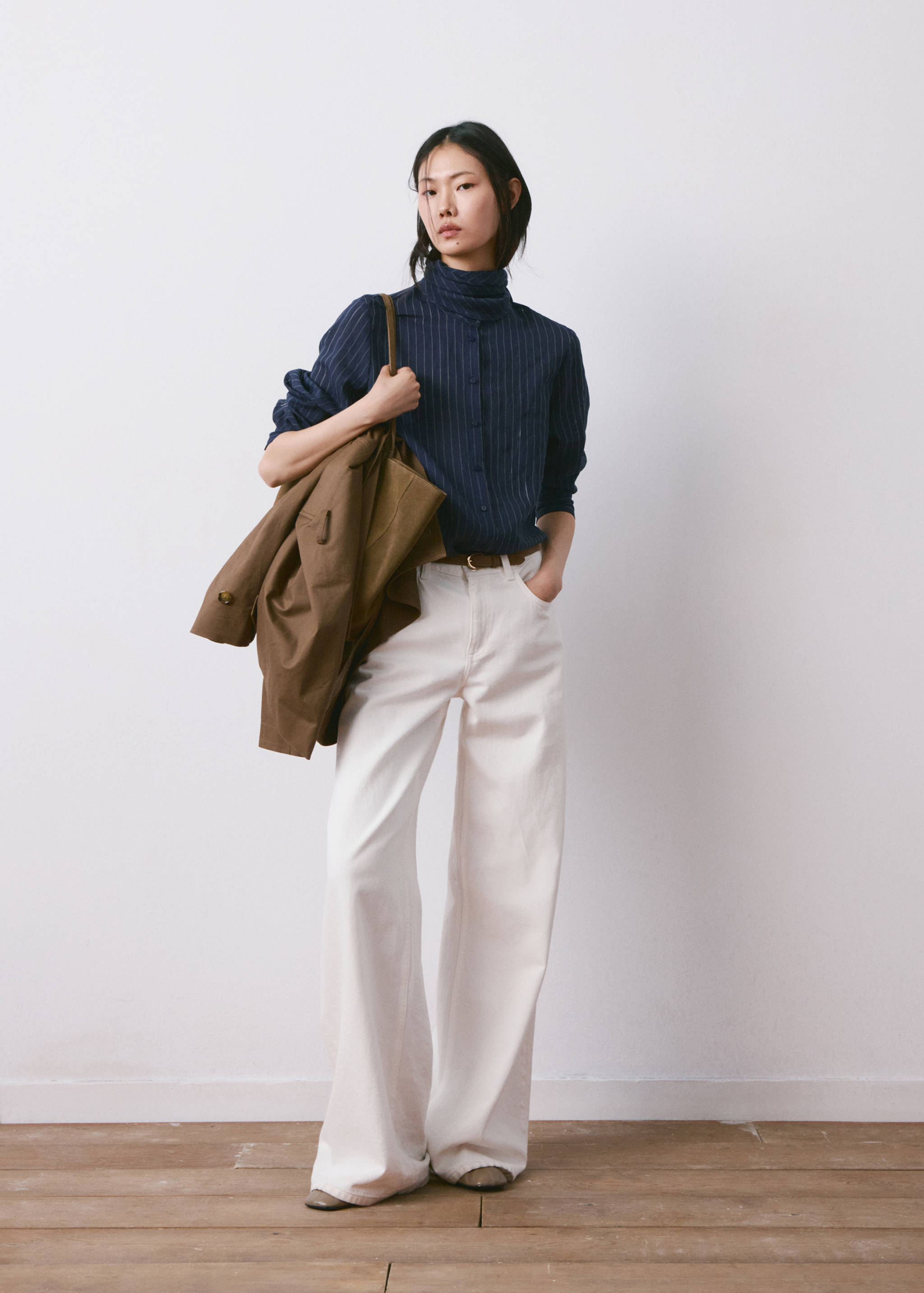 Blouse rayures col nœud - Plan général