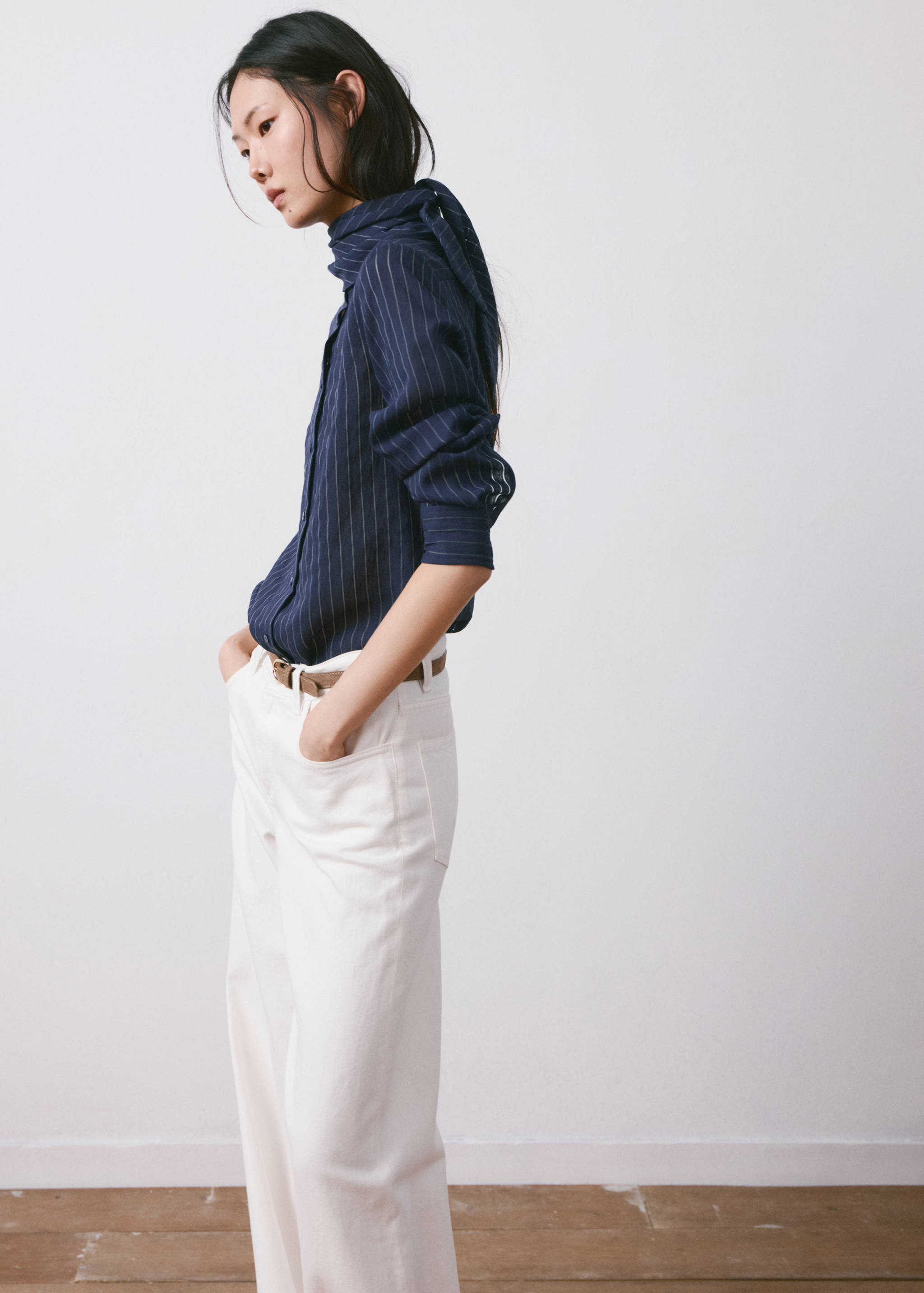 Blouse rayures col nœud - Détail de l'article 2