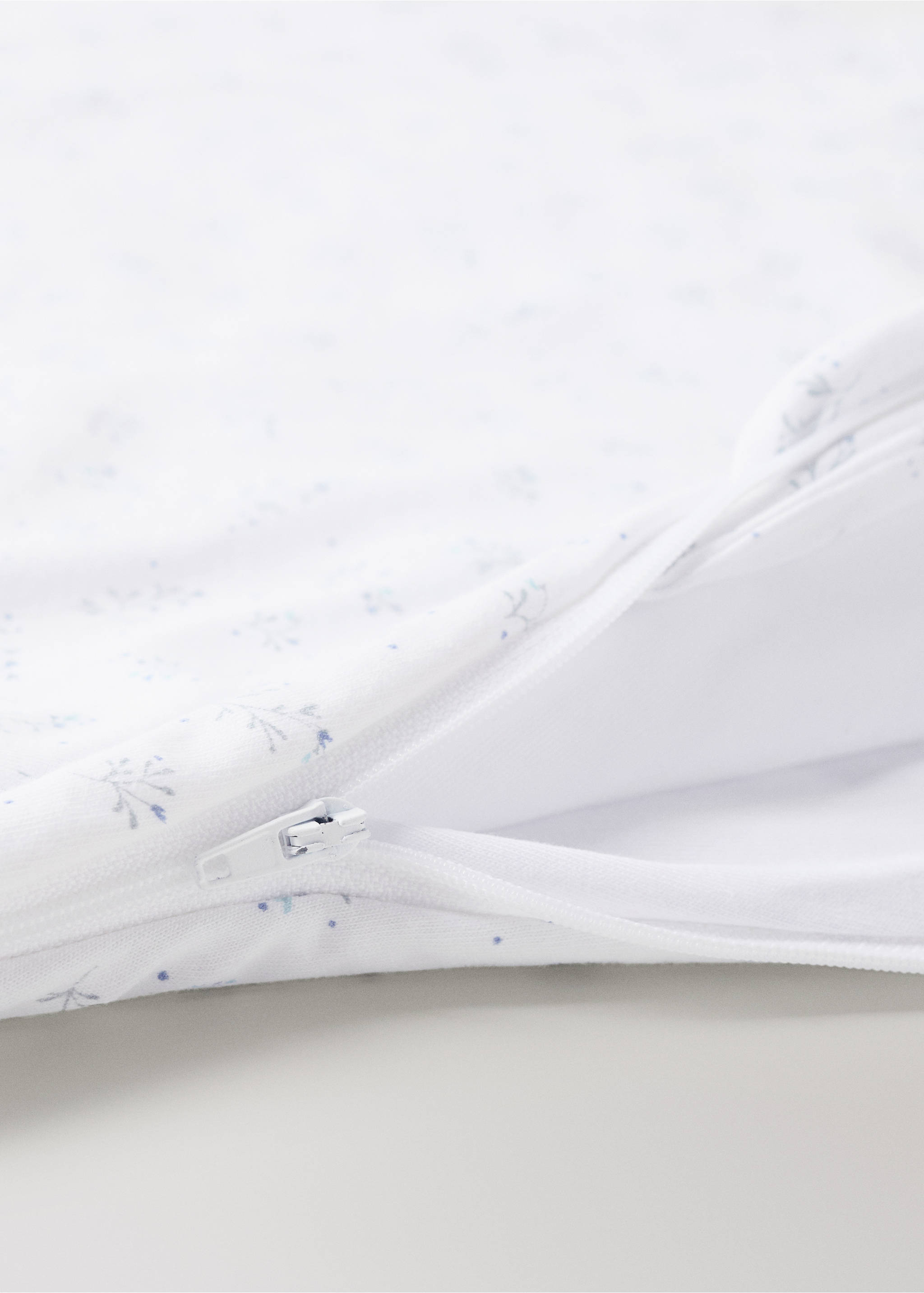 Cotton floral casual coat - Details of the article 2, White. Ref: 27074081-00.