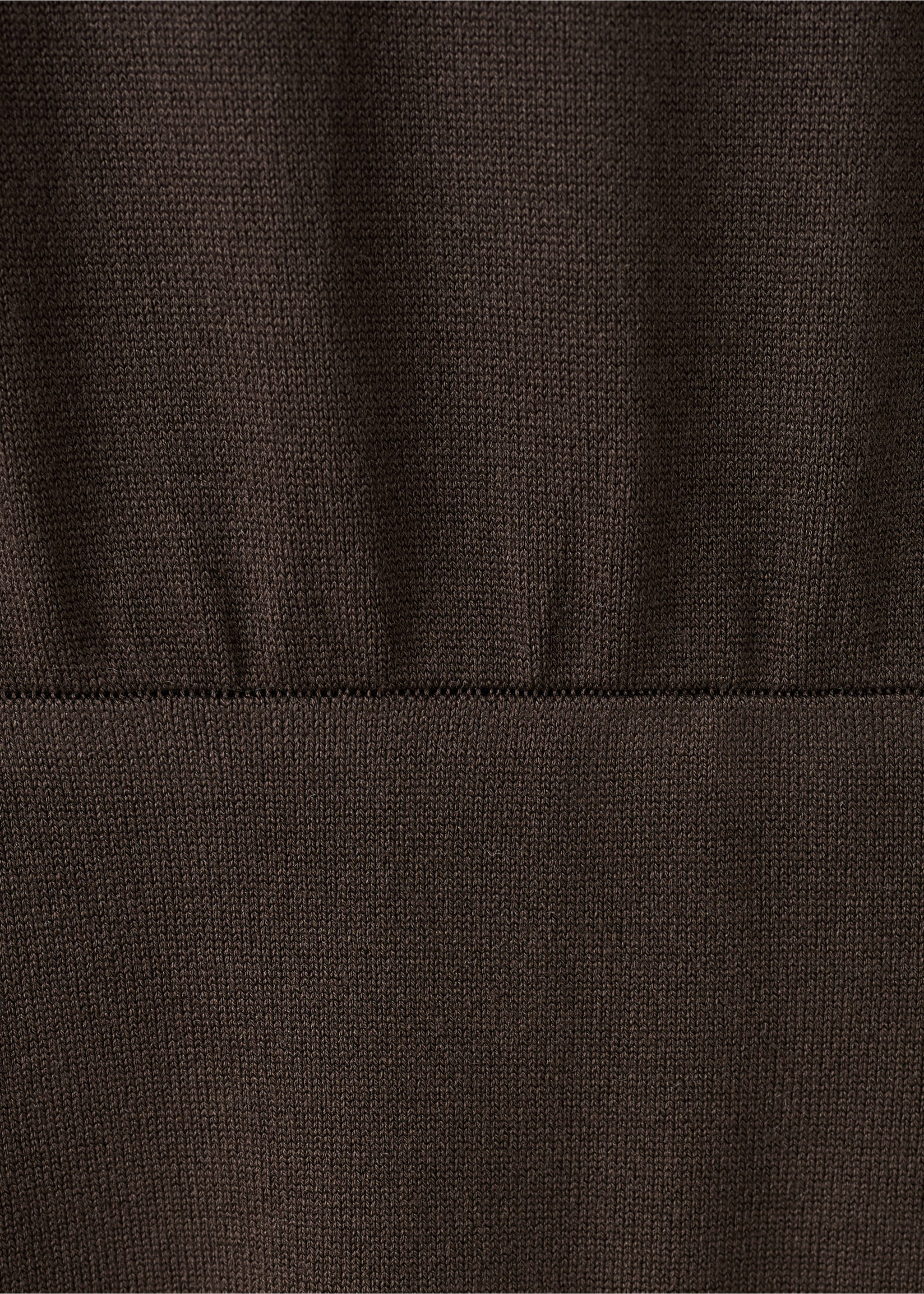 Fine-knit flared dress - Details of the article 0, Chocolate. Ref: 27074083-00.