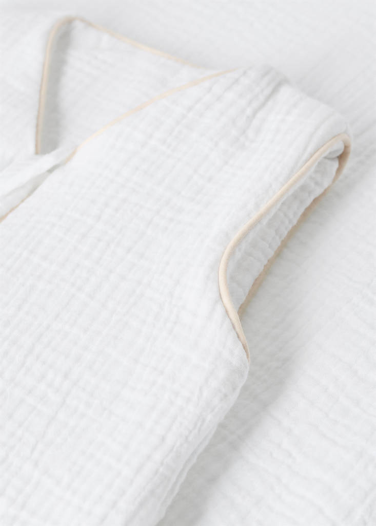 Fußsack aus Baumwollgaze — Weiß