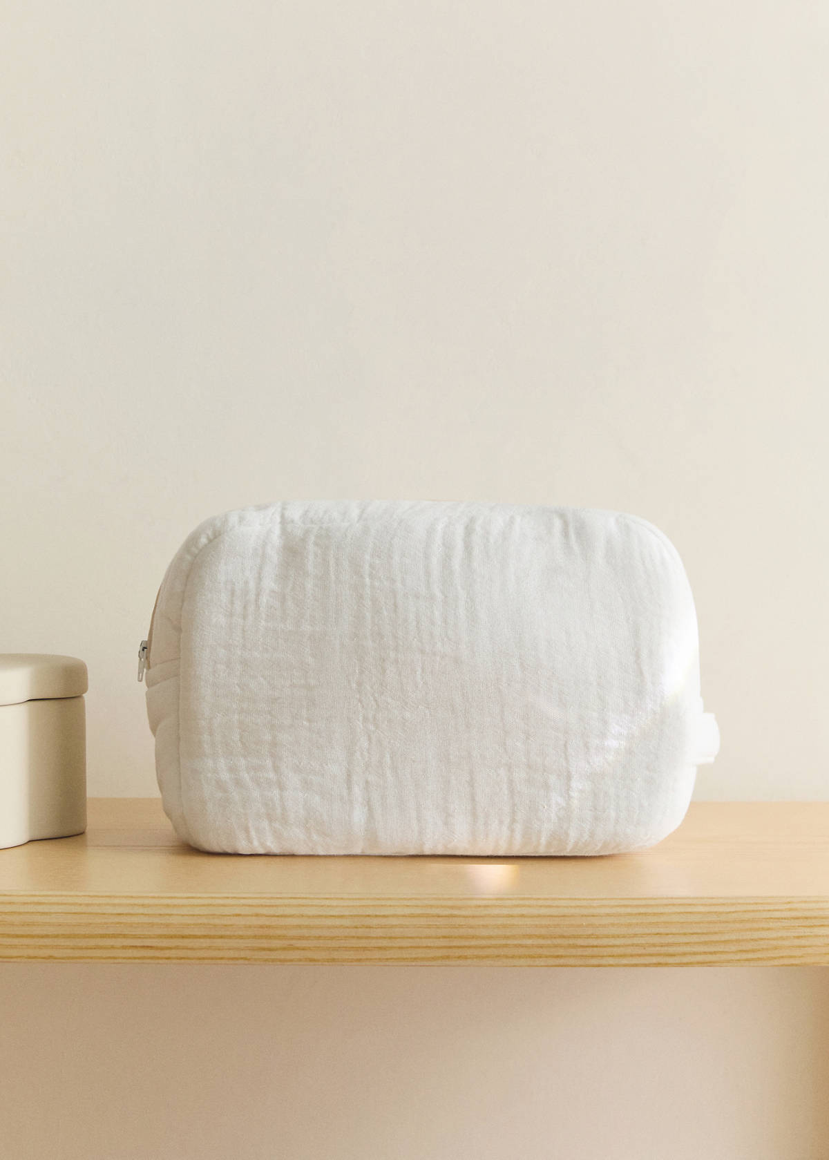 Children’s cotton gauze toiletry bag — White