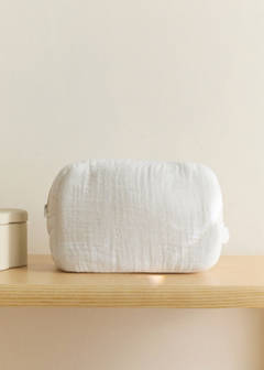 Children’s cotton gauze toiletry bag — White 1