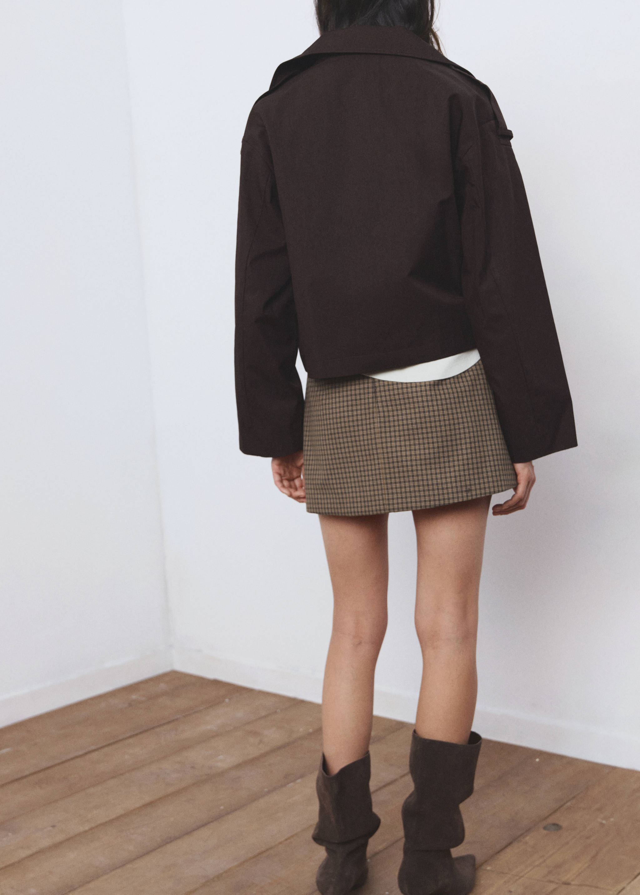 Falda corta pata de gallo - Reverso del artículo