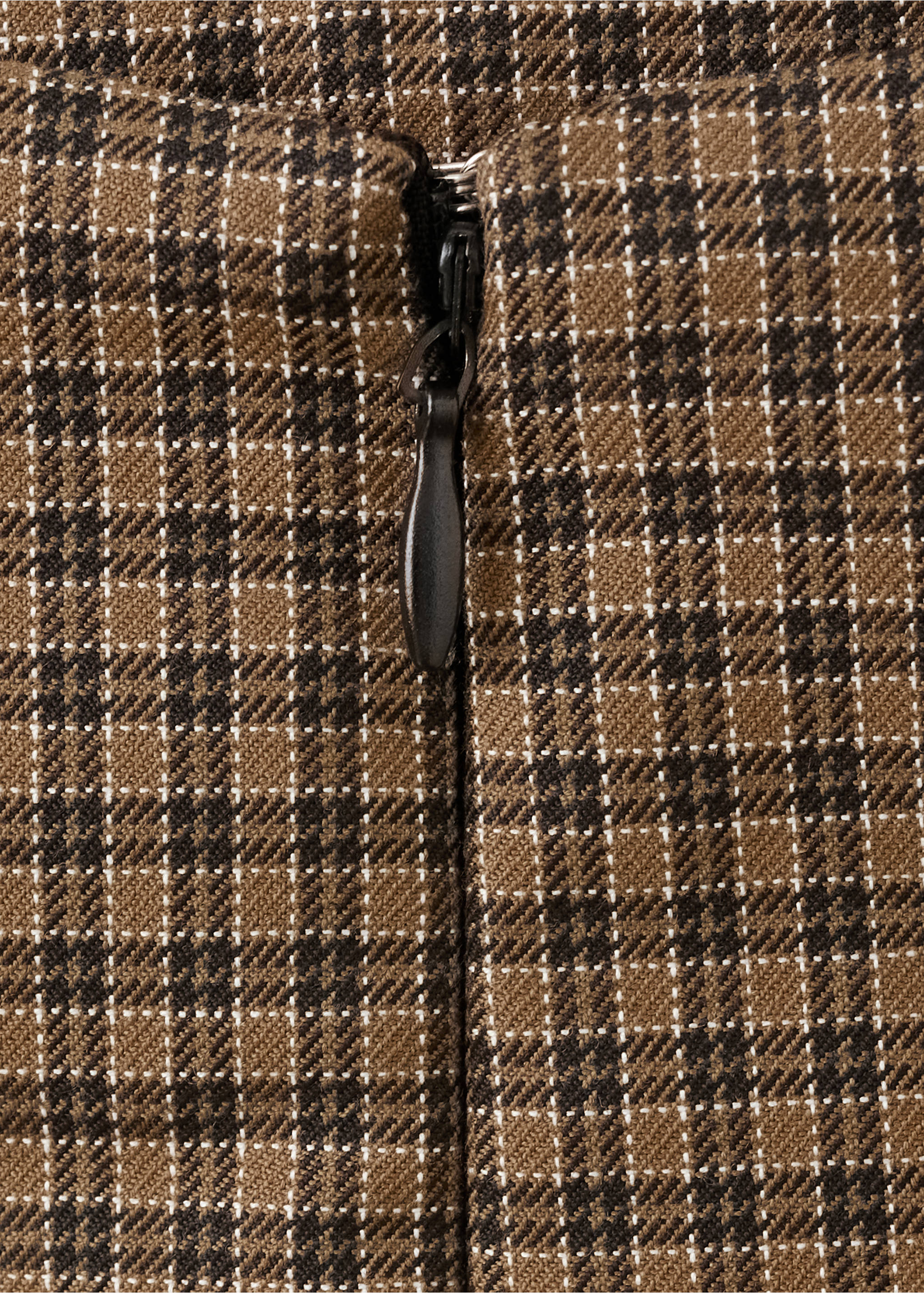 Falda corta pata de gallo - Detalle del artículo 0, Marrón. Ref: 27074087-00.