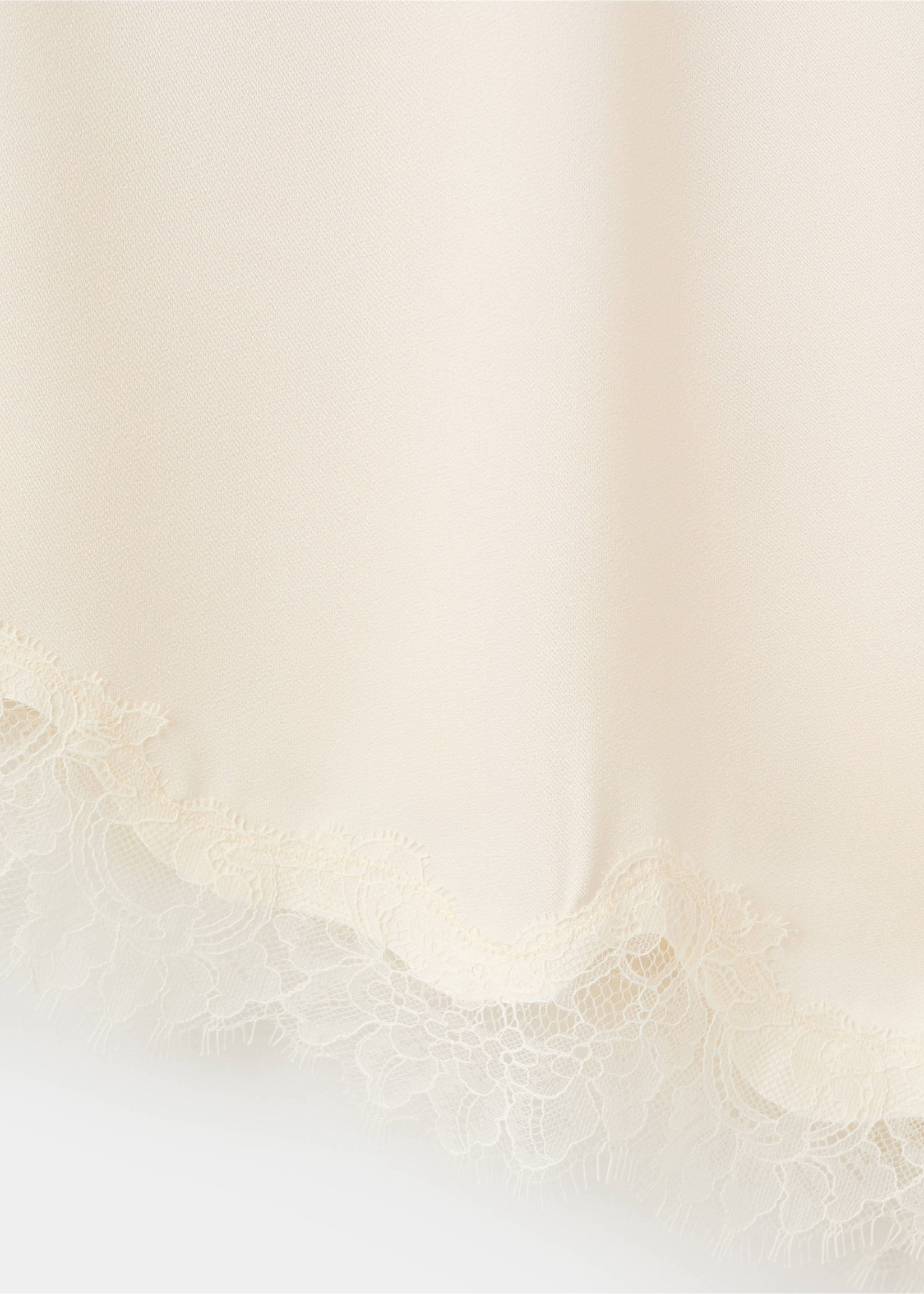 Asymmetric lace camisole top - Details of the article 0, Ecru. Ref: 27074089-00.