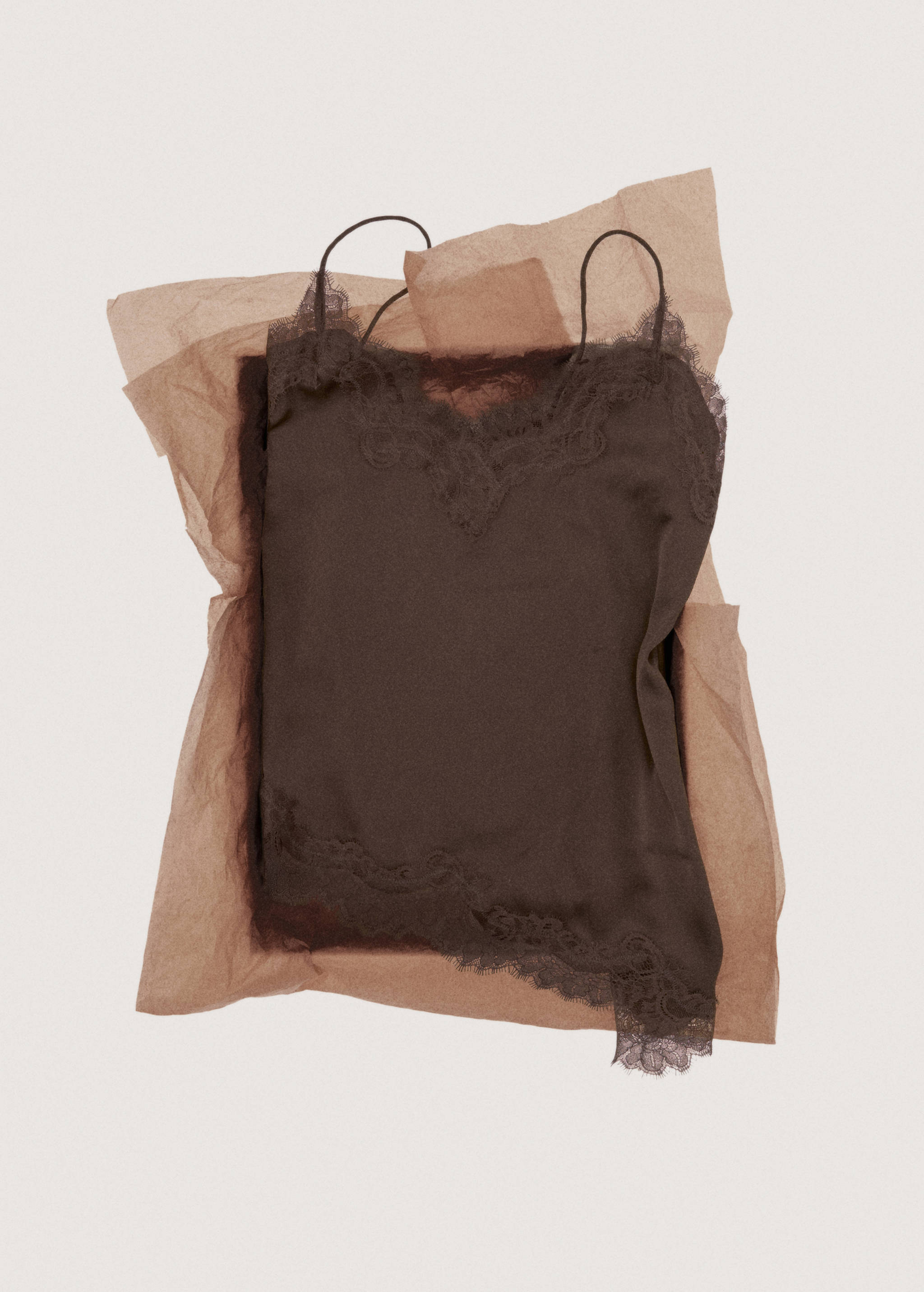 Asymmetric lace camisole top - Details of the article 7
