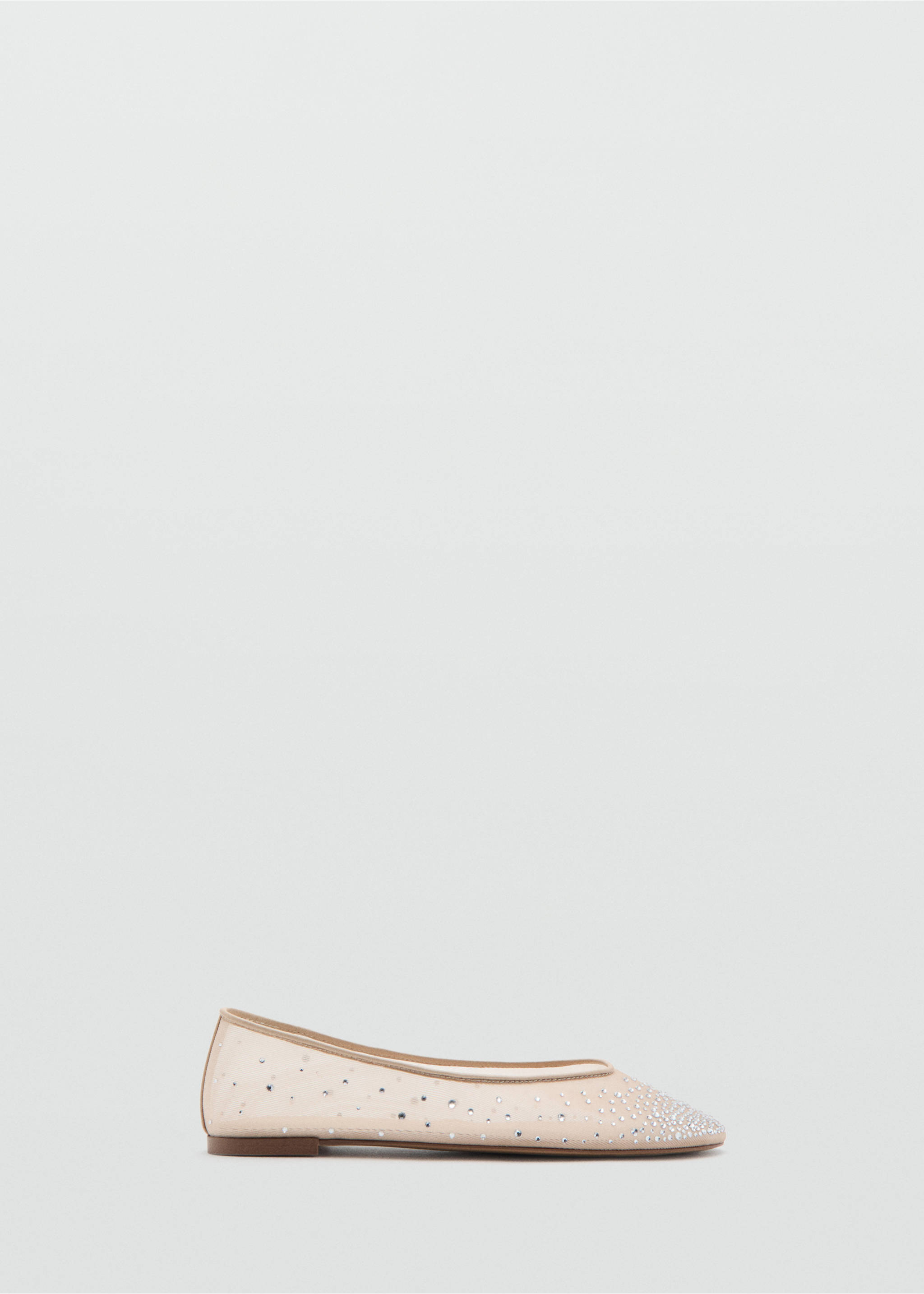 Rhinestone ballet flats - Article without model, Nude. Ref: 27074090-00.