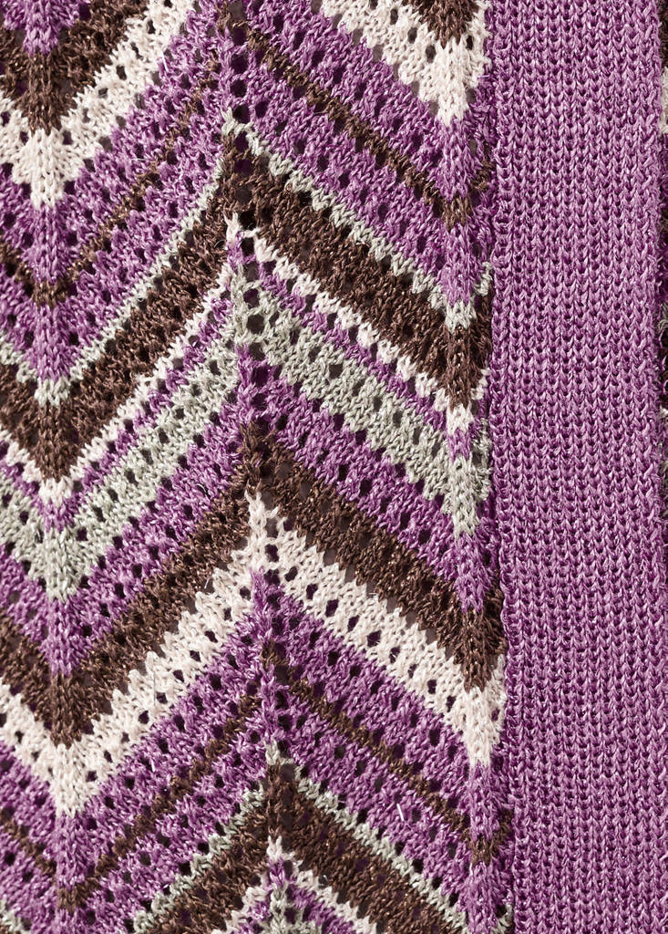 Knit long cardigan — Purple