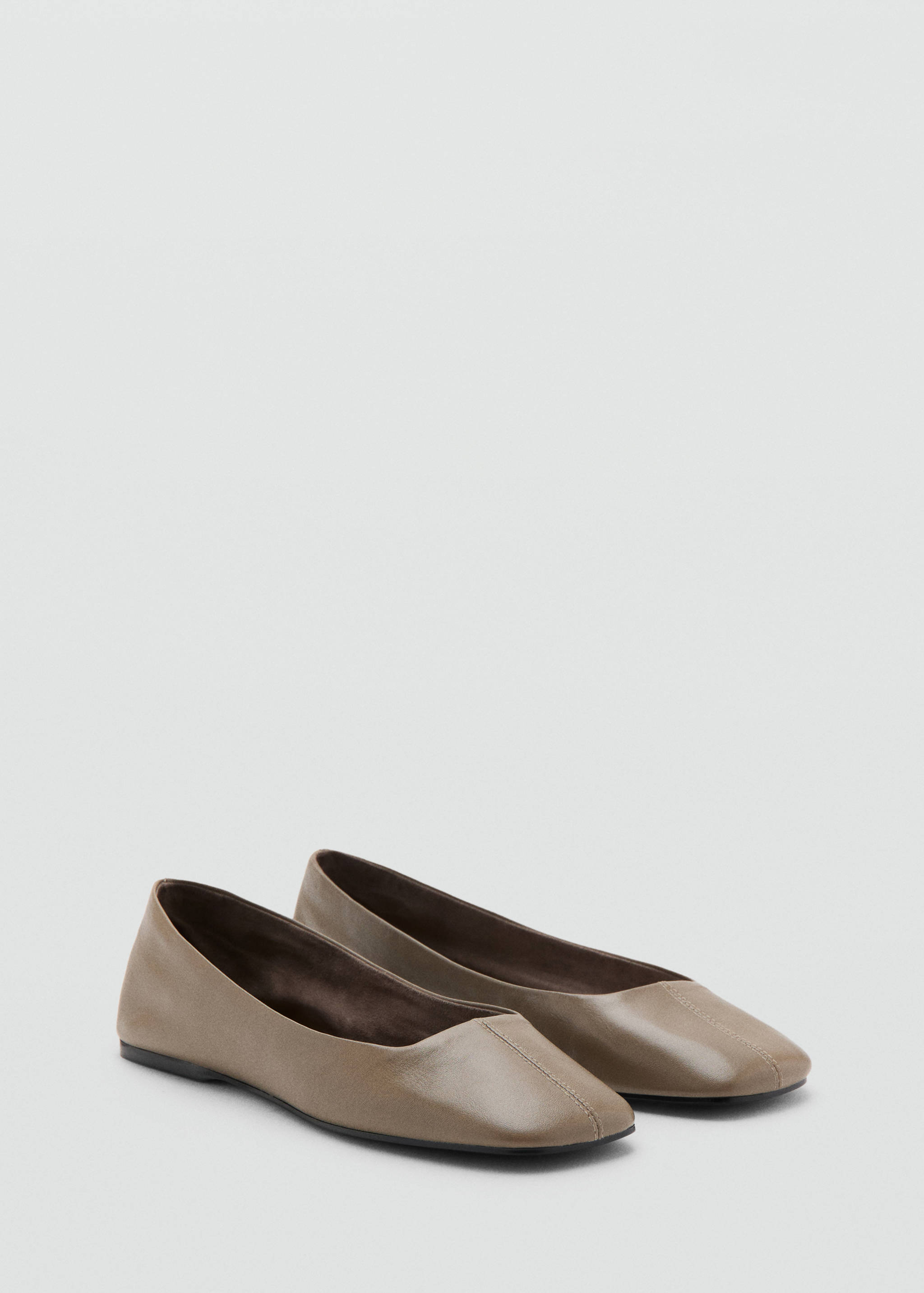 Leather flat shoes - Medium plane