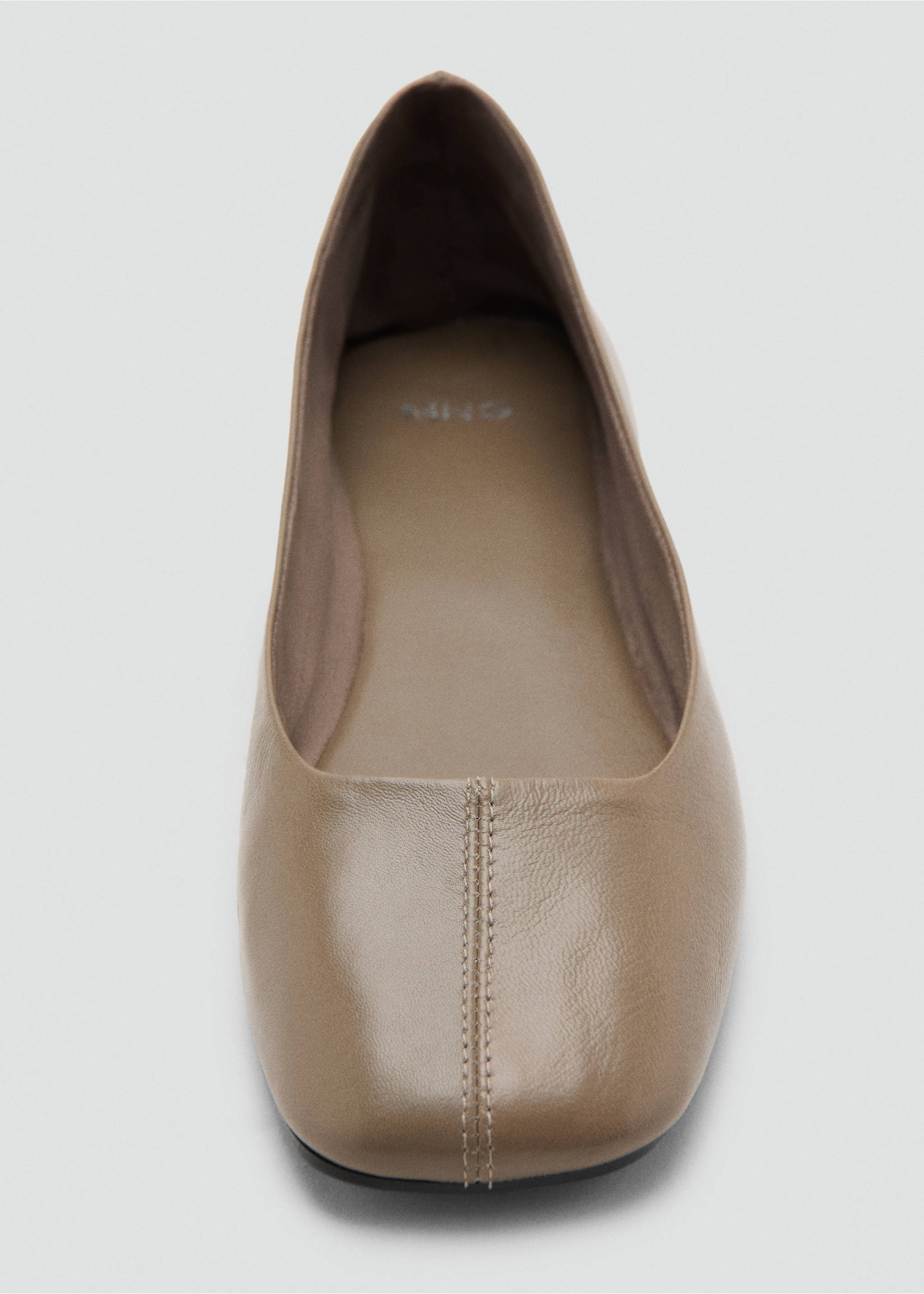 Leather flat shoes - Details of the article 2, Light/Pastel Brown. Ref: 27074092-00.
