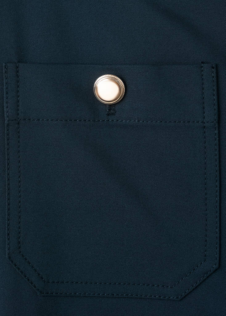 Straight trousers with jewel buttons — Navy