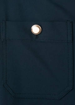 Straight trousers with jewel buttons — Navy 10