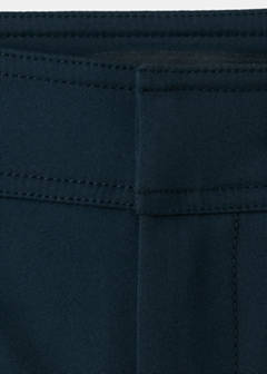 Straight trousers with jewel buttons — Navy 11