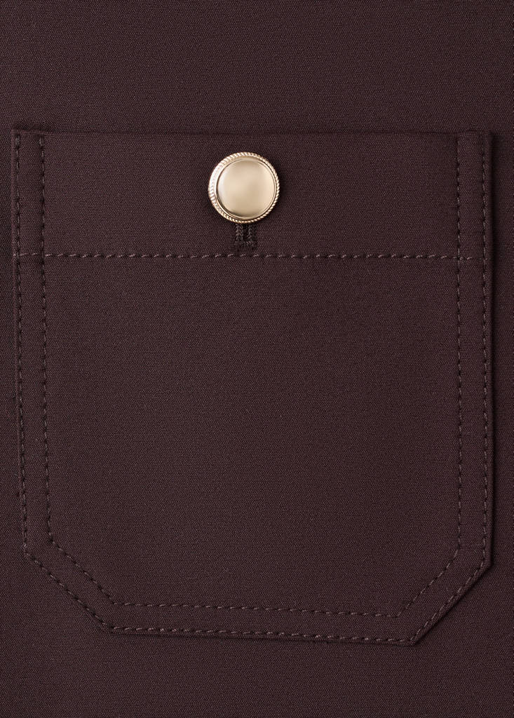 Straight trousers with jewel buttons — Wine