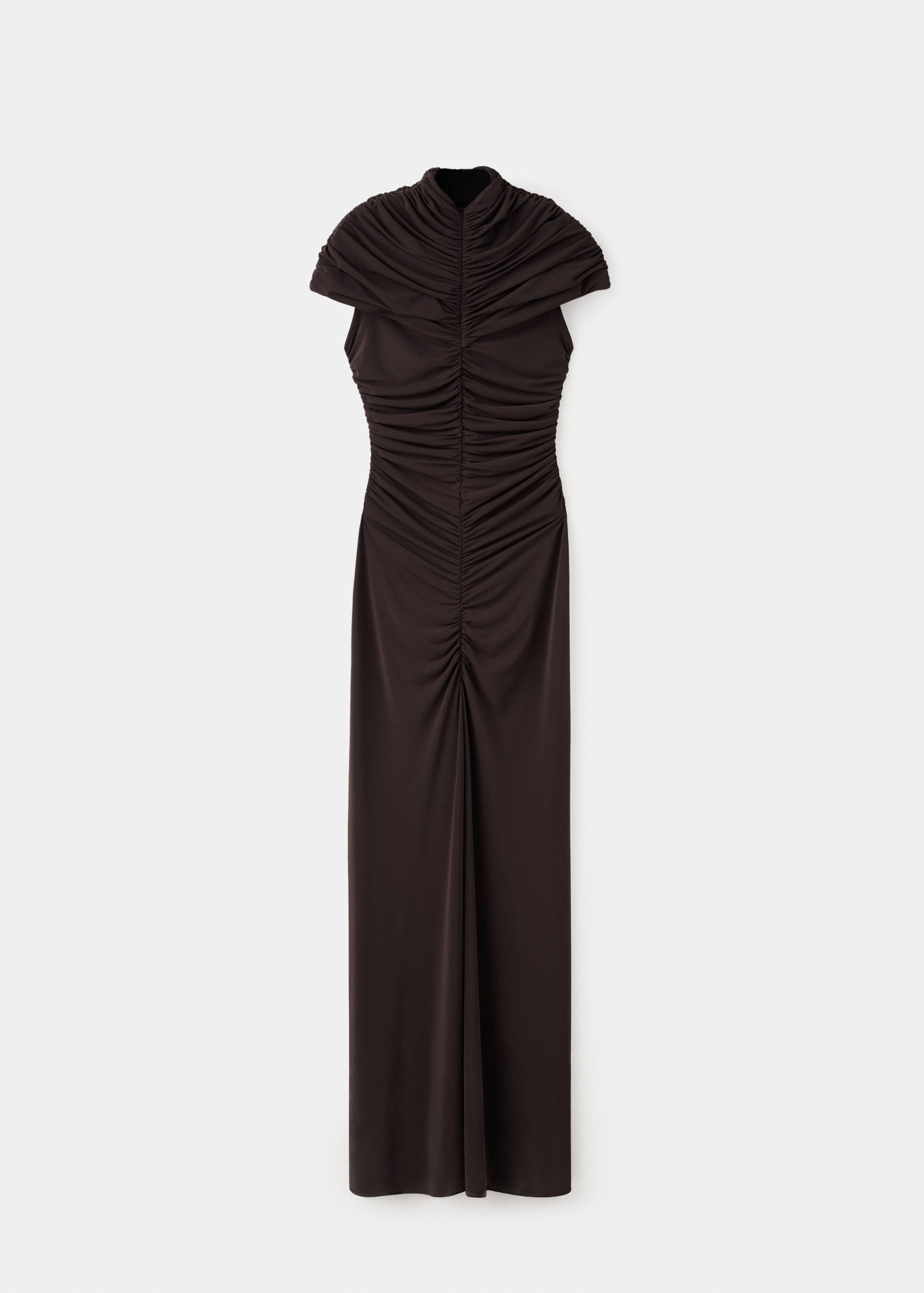 Flared dress with gathered body - Article without model