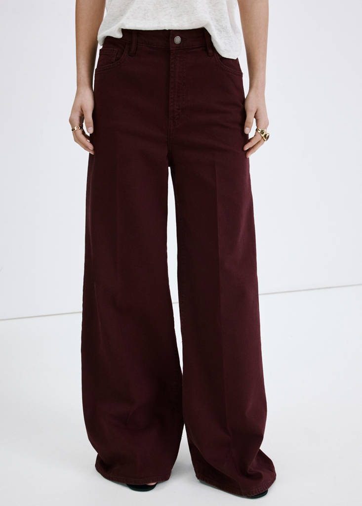 High-waisted wideleg jeans