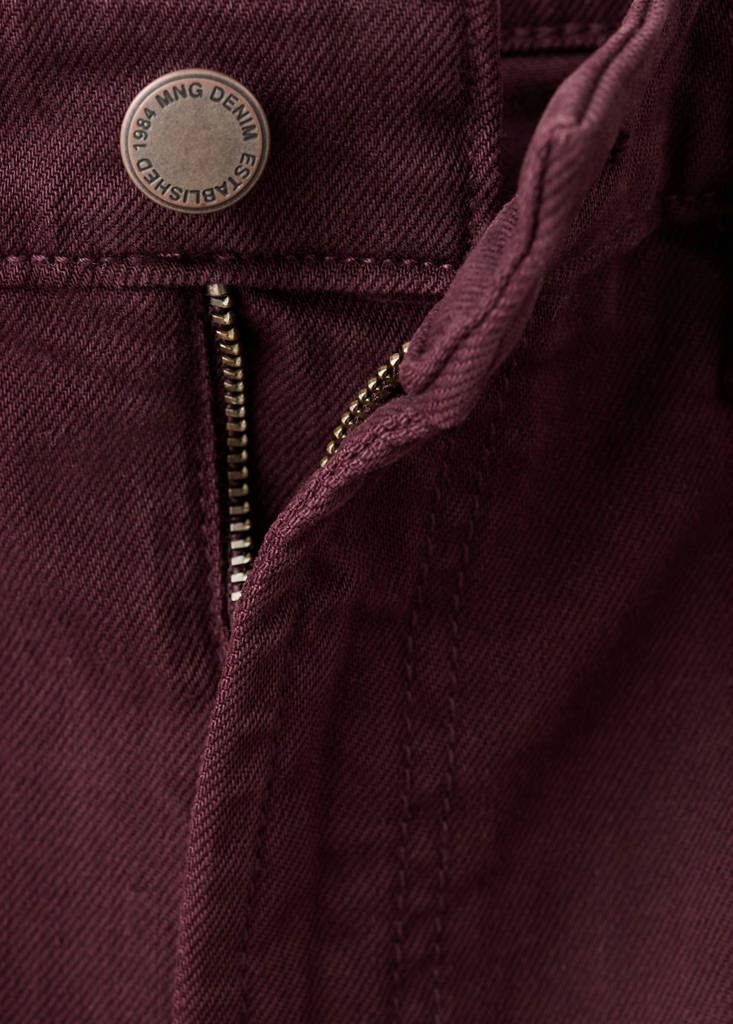 High-waisted wideleg jeans — Wine