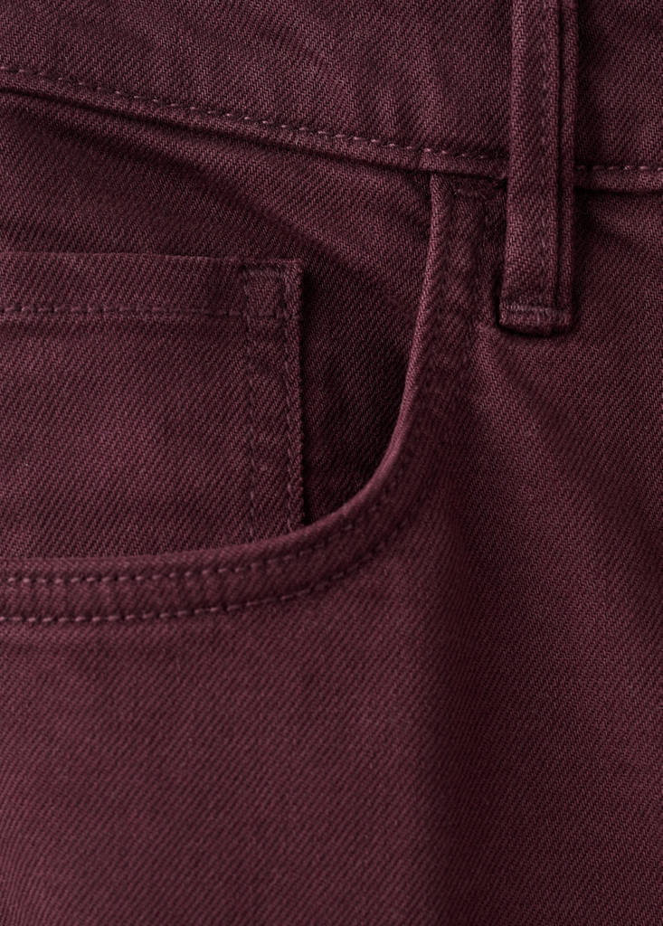 High-waisted wideleg jeans — Wine