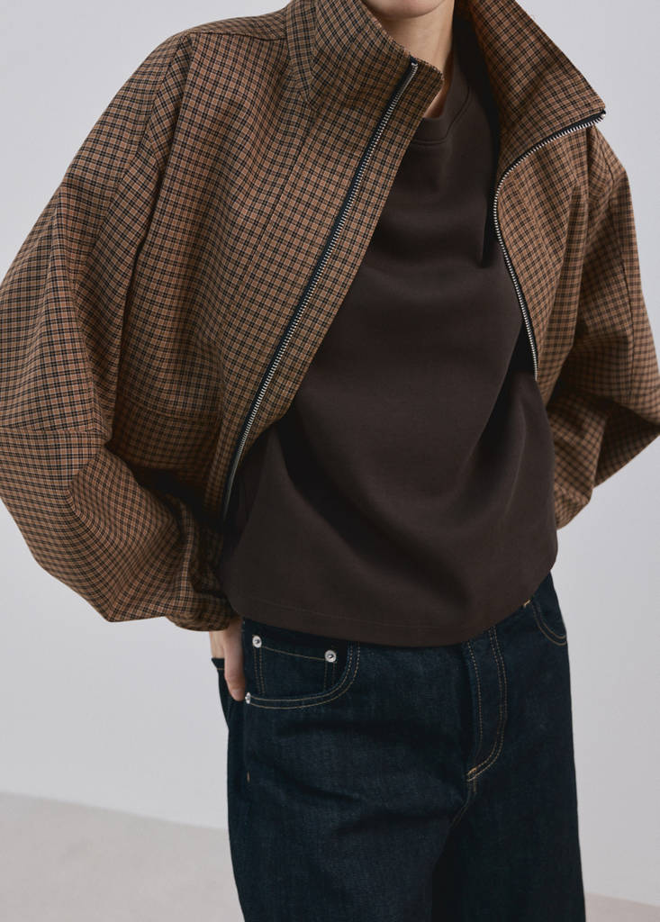 Short-sleeved cotton t-shirt — Chocolate