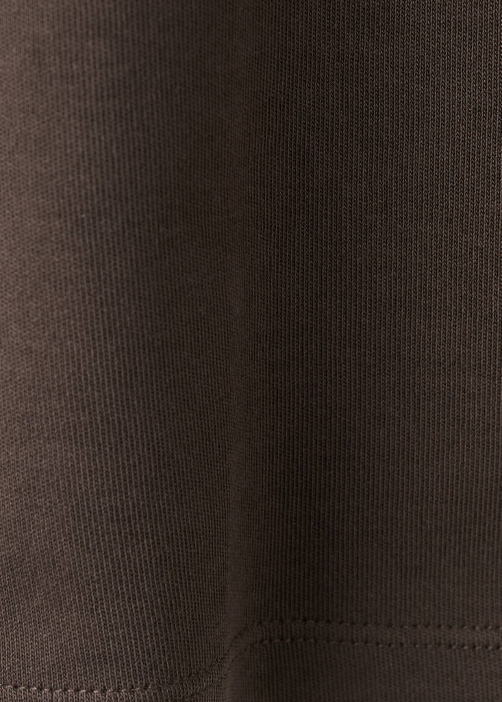 Short-sleeved cotton t-shirt — Chocolate