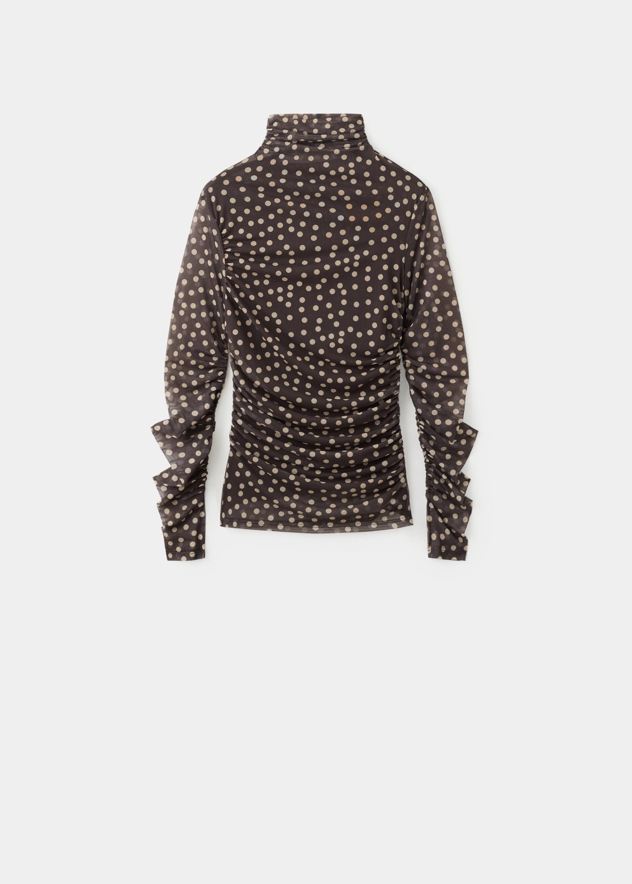 Ruched polka dot T-shirt - Article without model