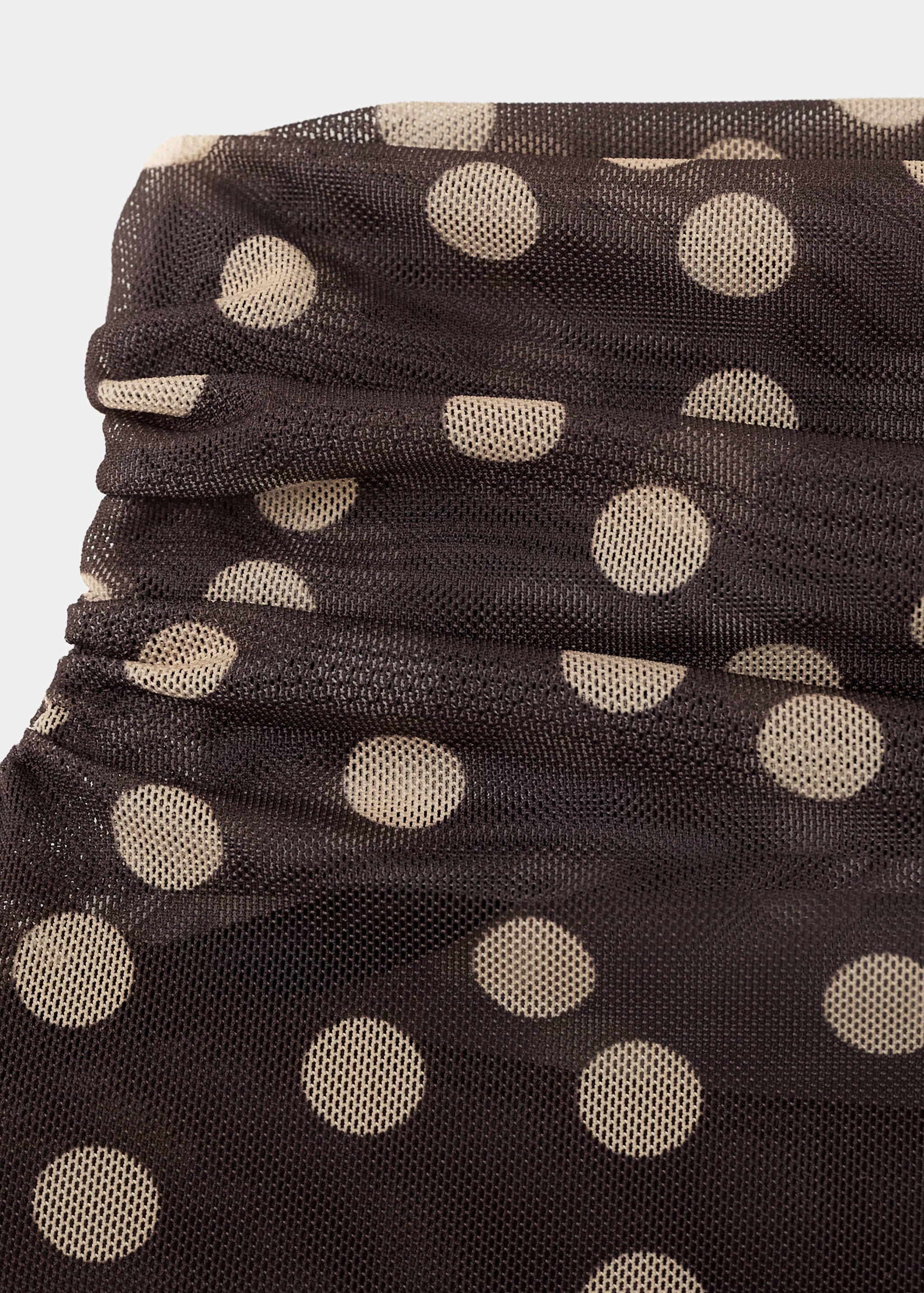 Gerafftes Polka-Dot-T-Shirt - Detail des Artikels 8
